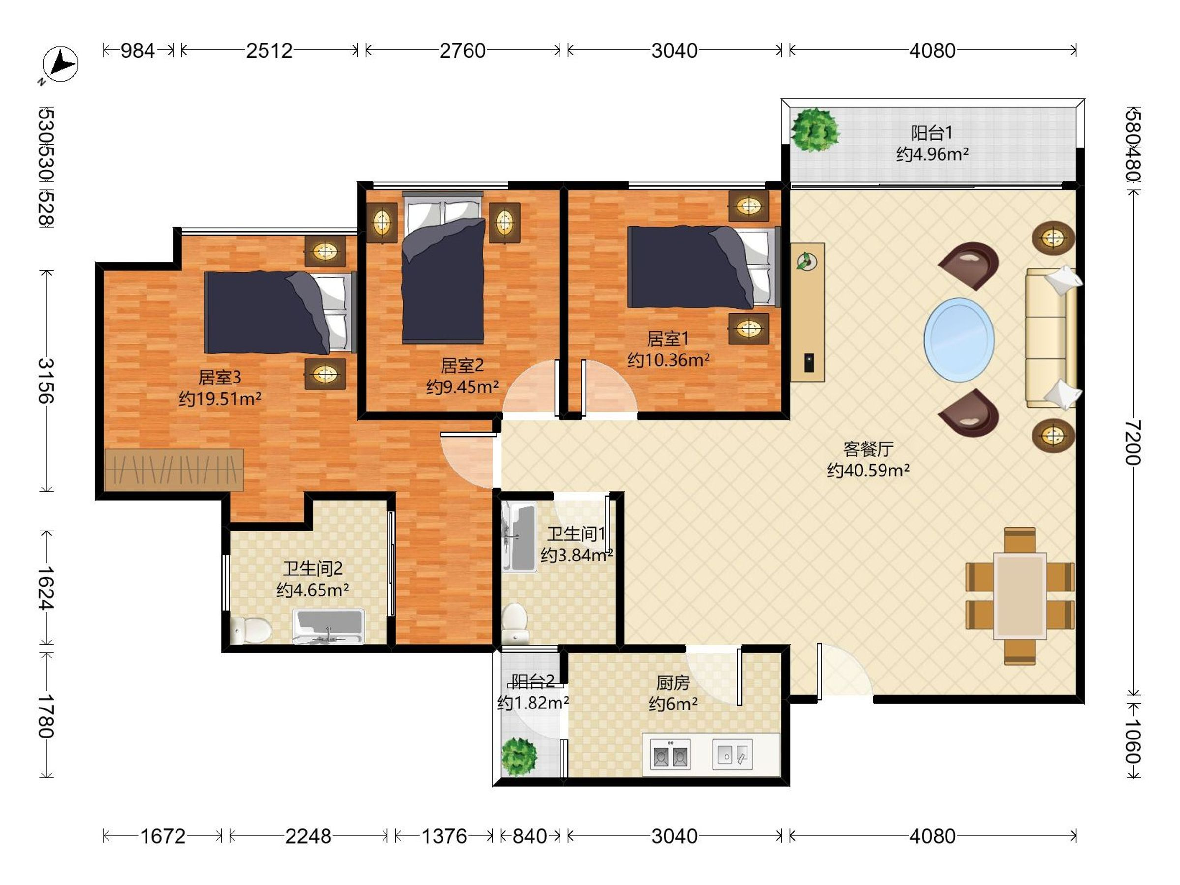 金地香蜜山新出全南户型，安静看小区山景