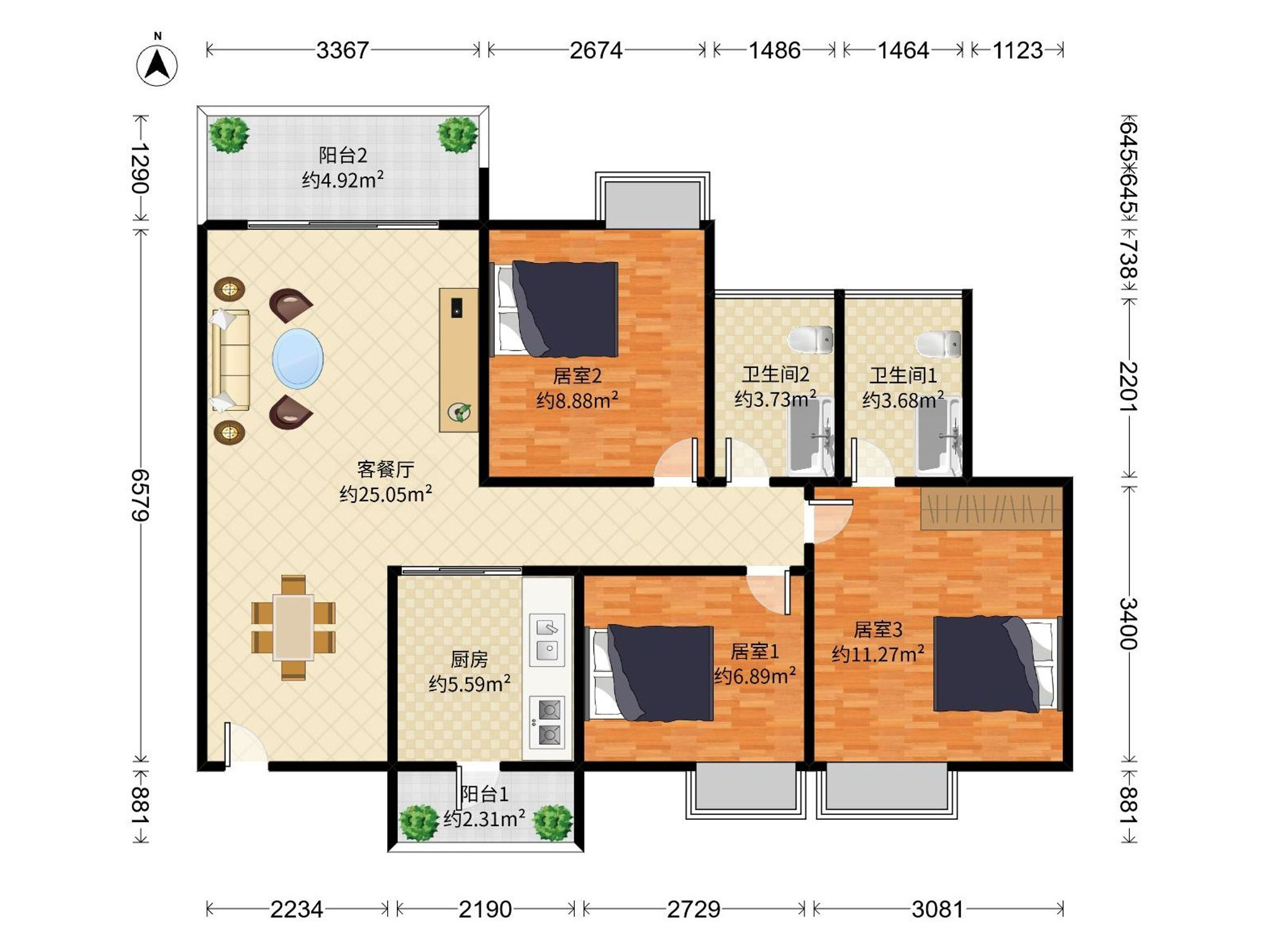 泰福苑户型图