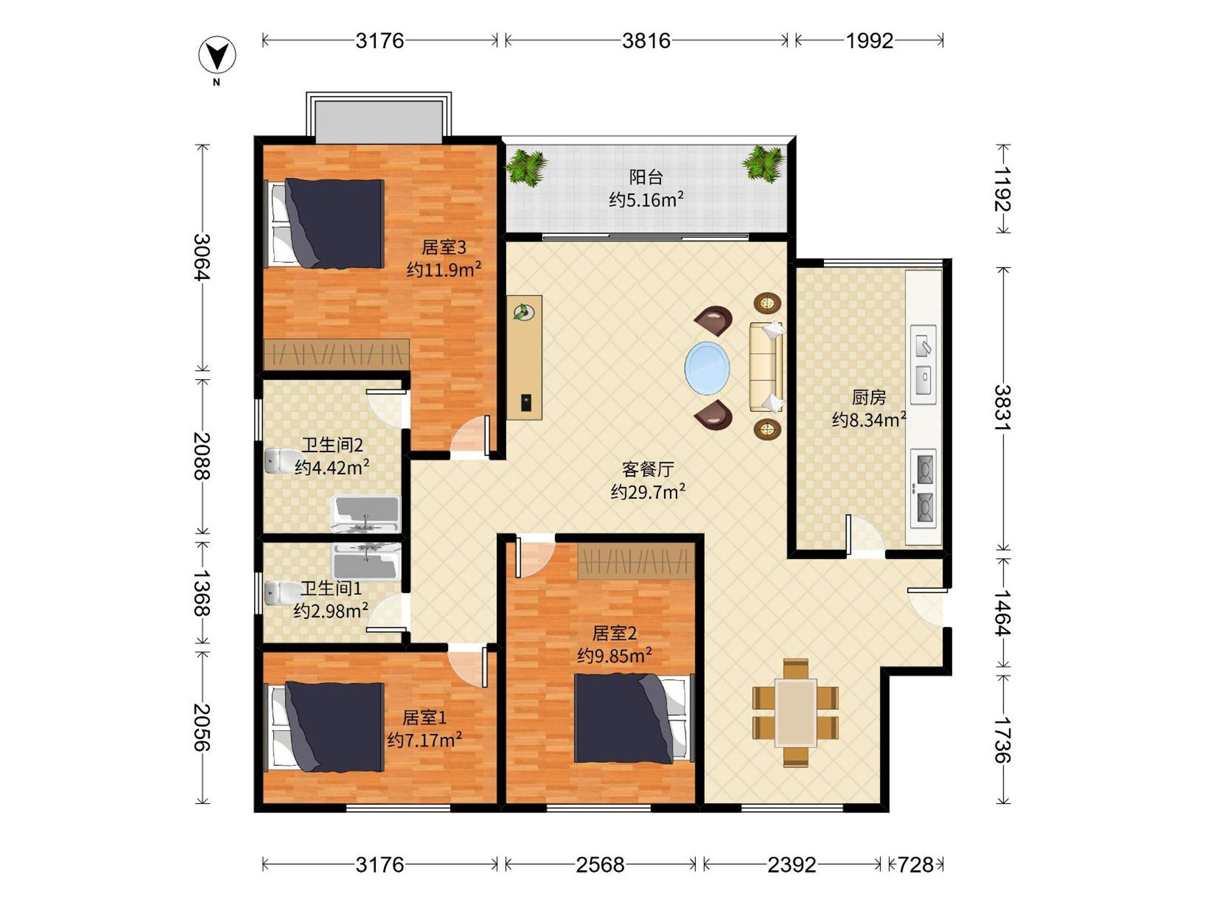 大冲都市花园户型图