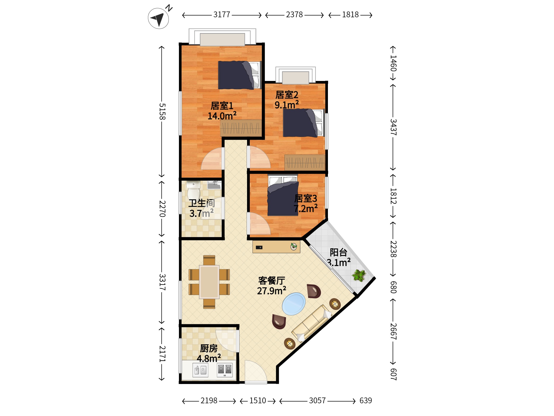 梅林一村十二区户型图