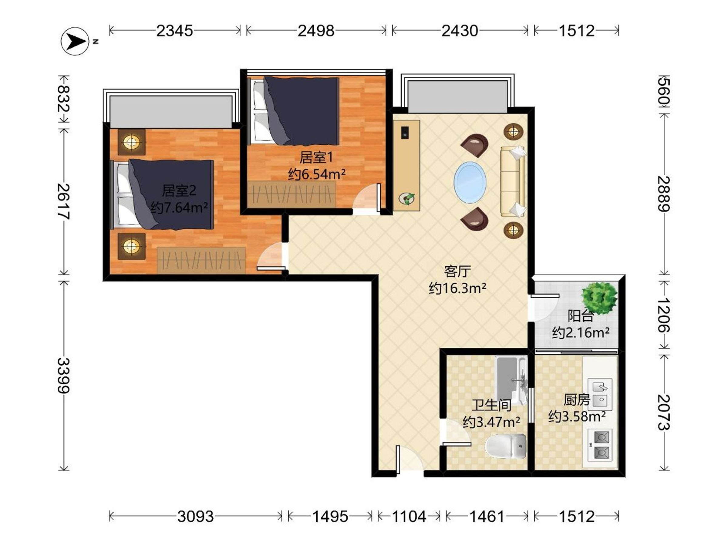 南园晗山悦海城户型图