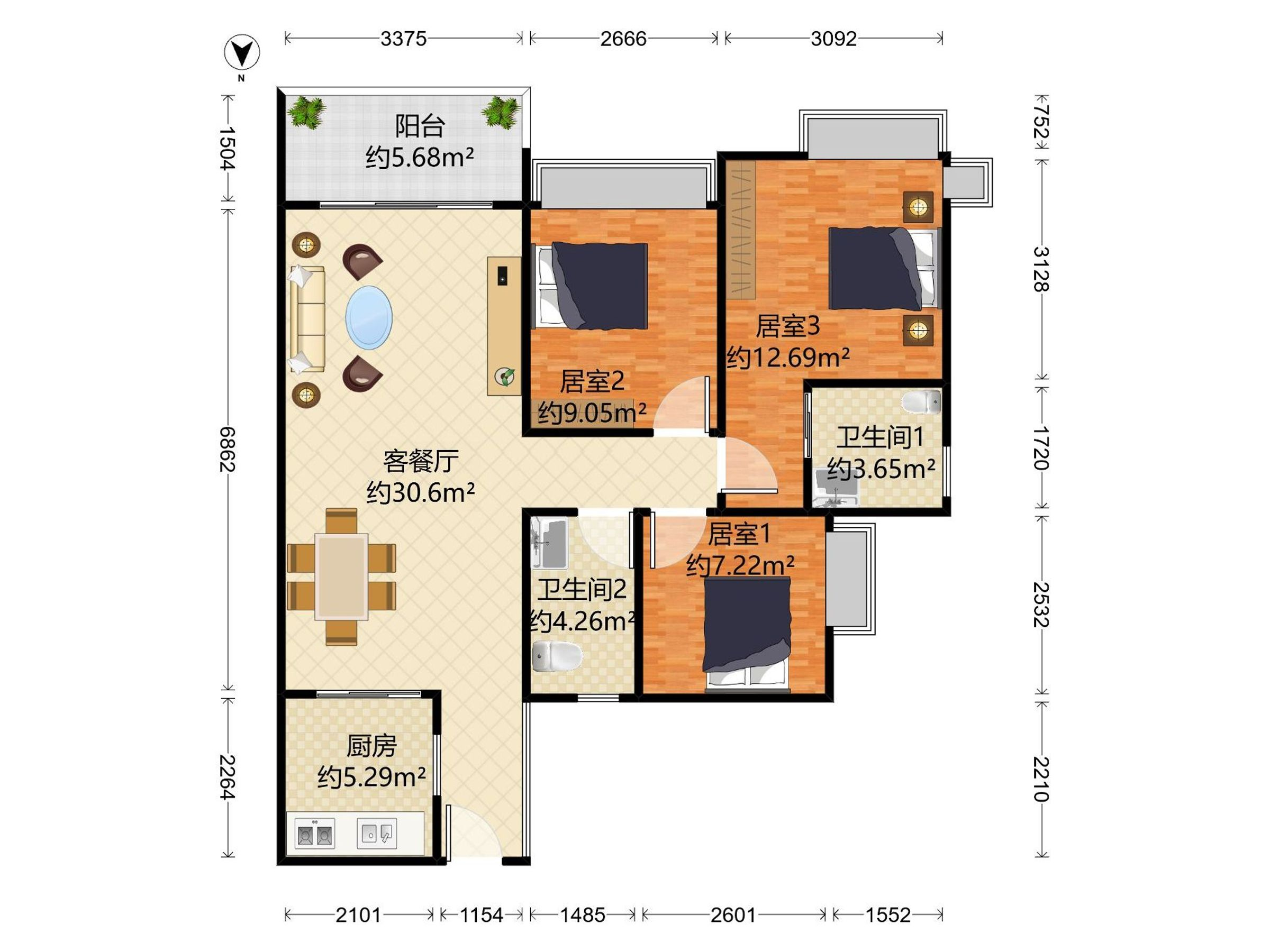 华发四季（中山）户型图