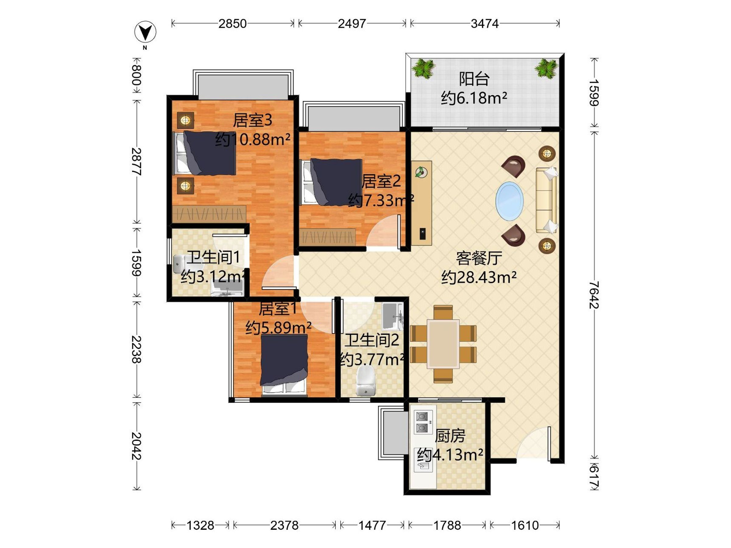 御景蓝湾公馆户型图