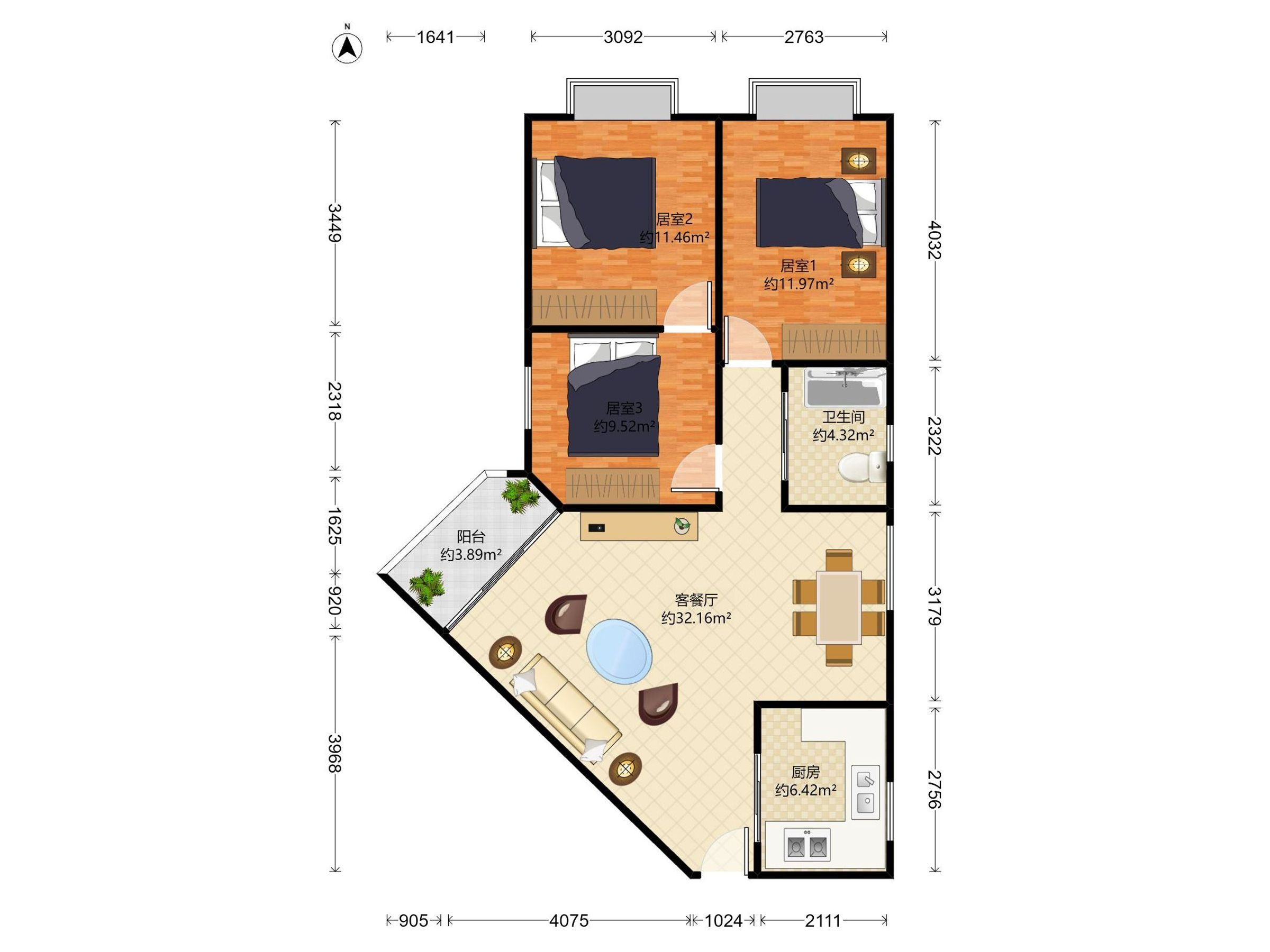 梅林一村十三区户型图