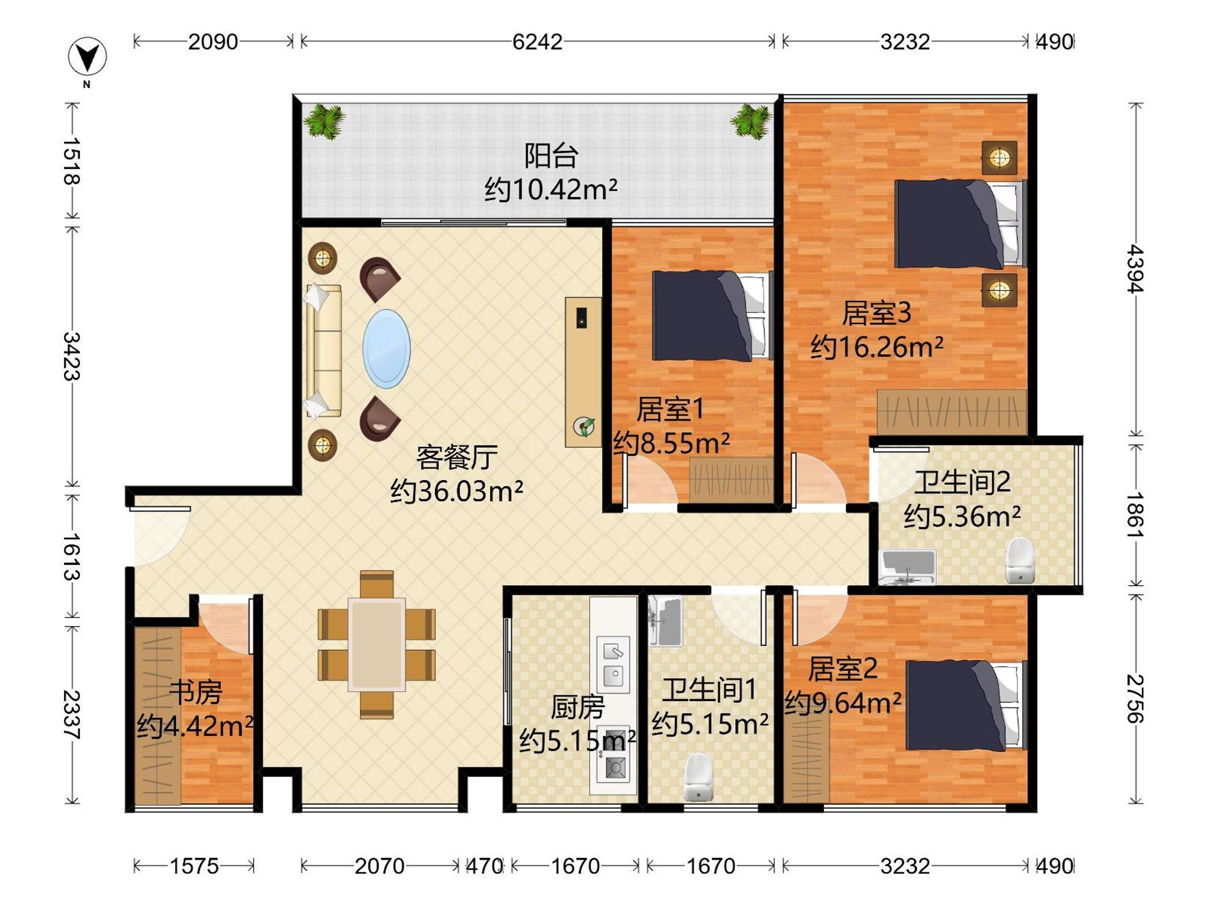 壹克拉户型图