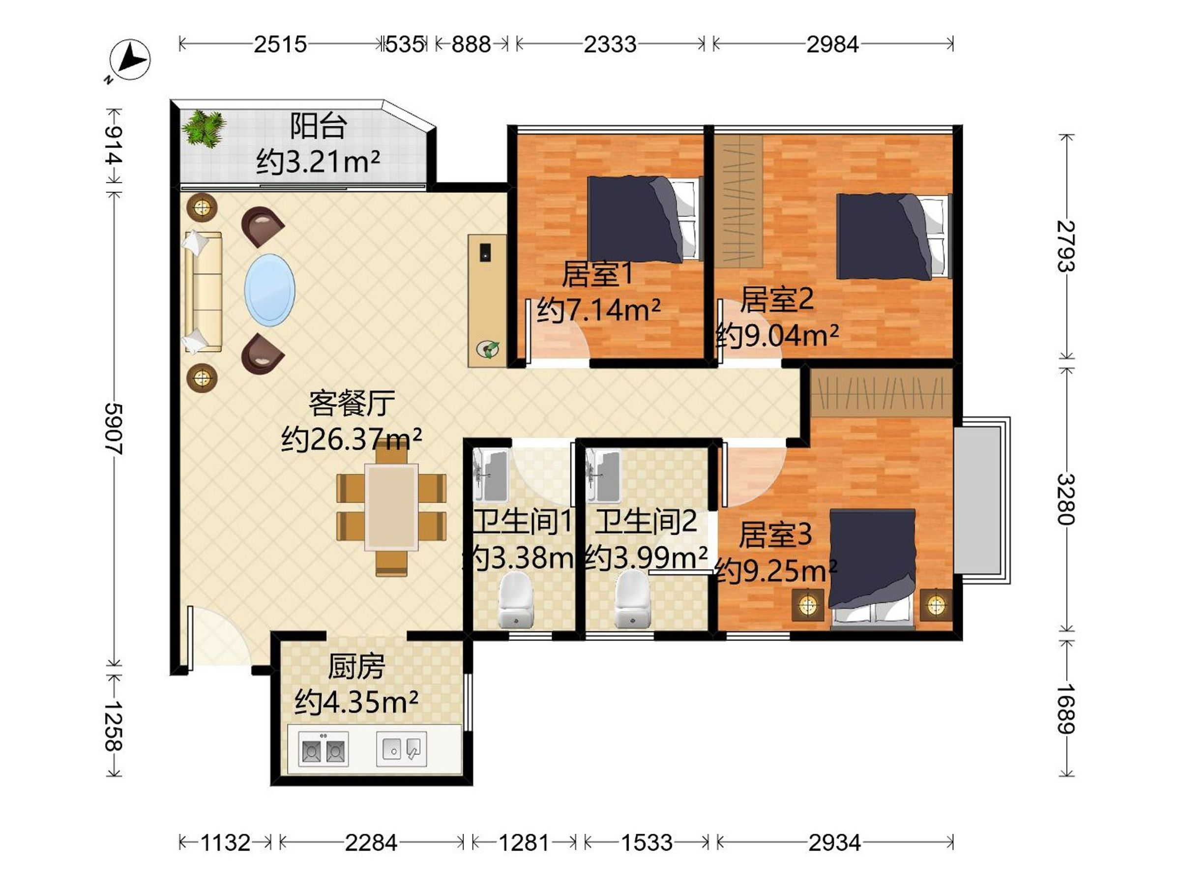 星晨花园一期户型图