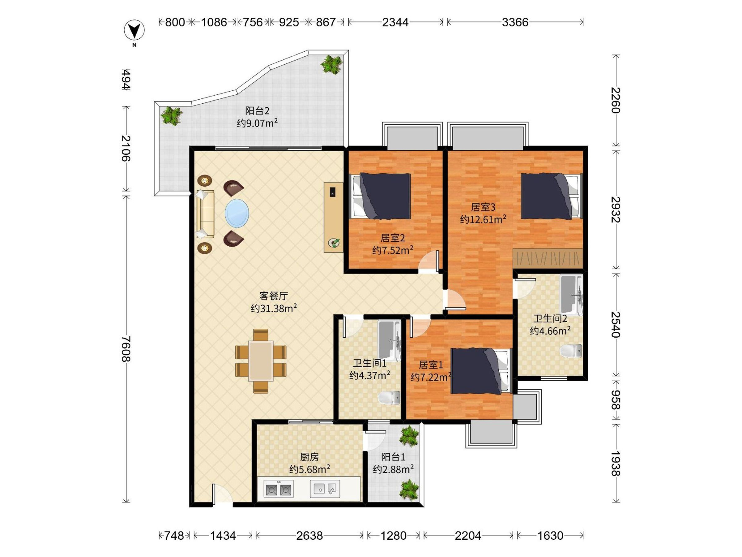中海深圳湾畔花园户型图