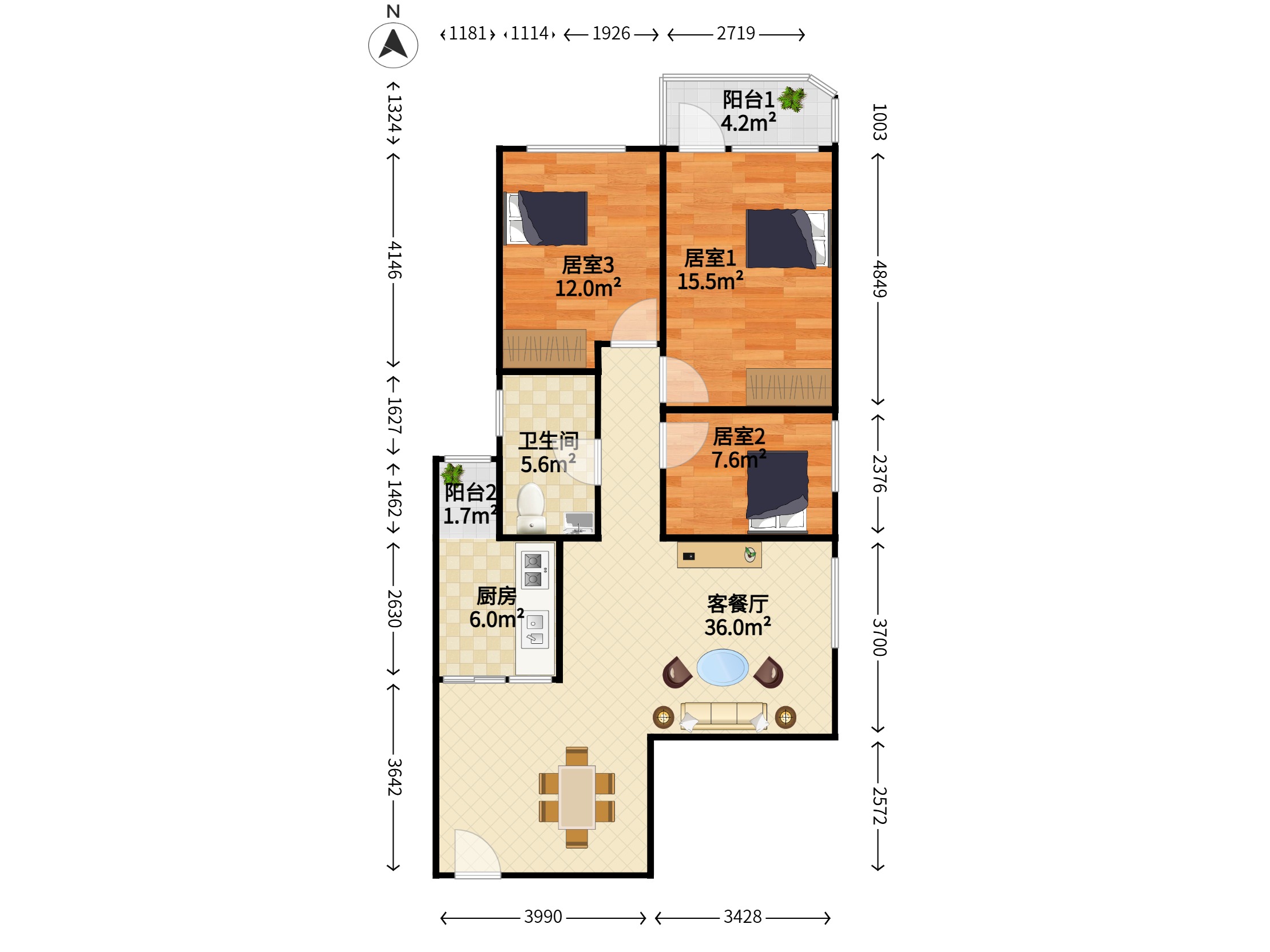 香蜜三村户型图