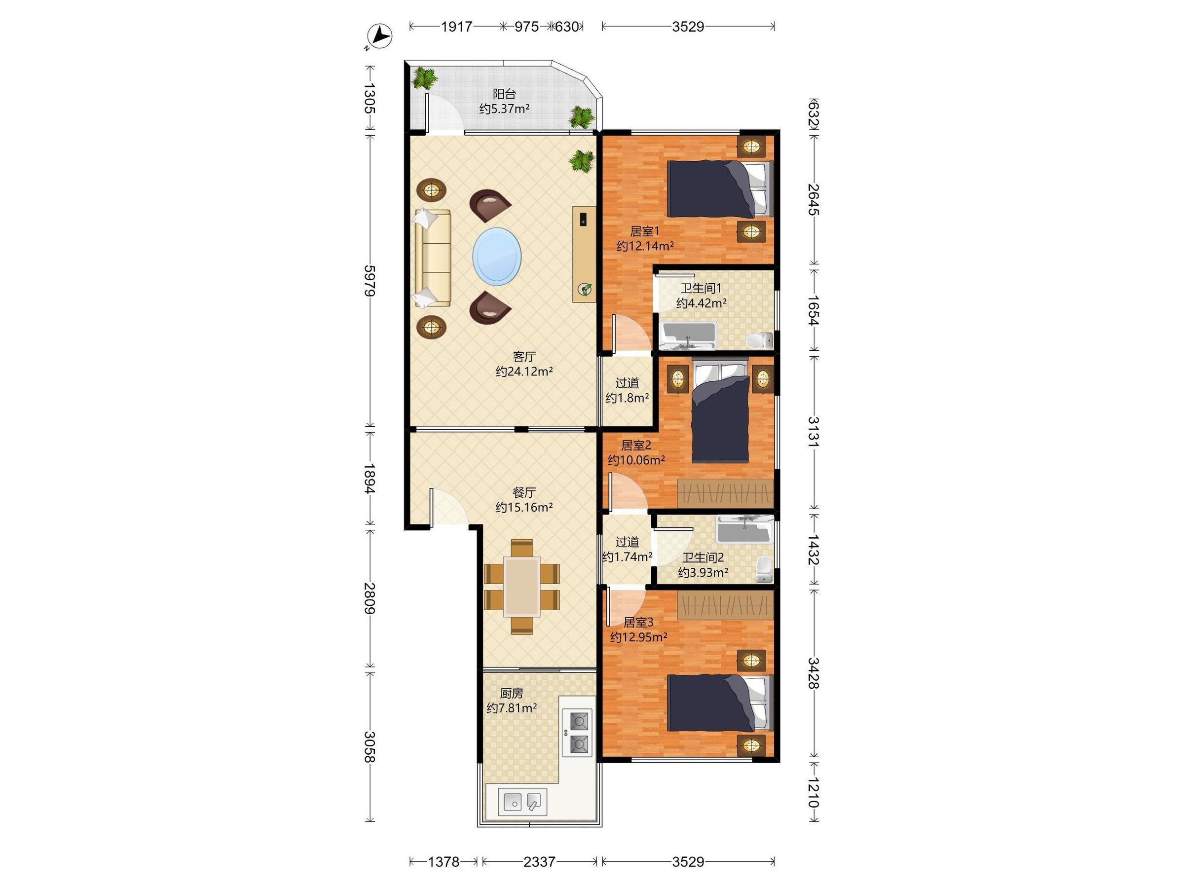 35区商住楼户型图