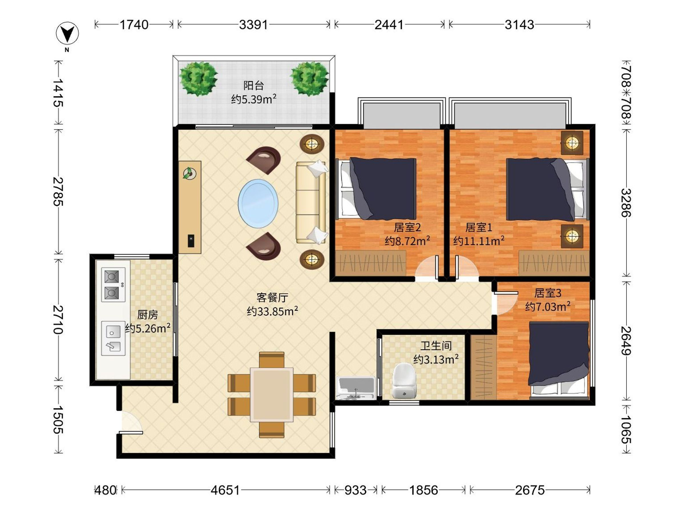 博爱七路旁，朝南户型方正，拎包入住