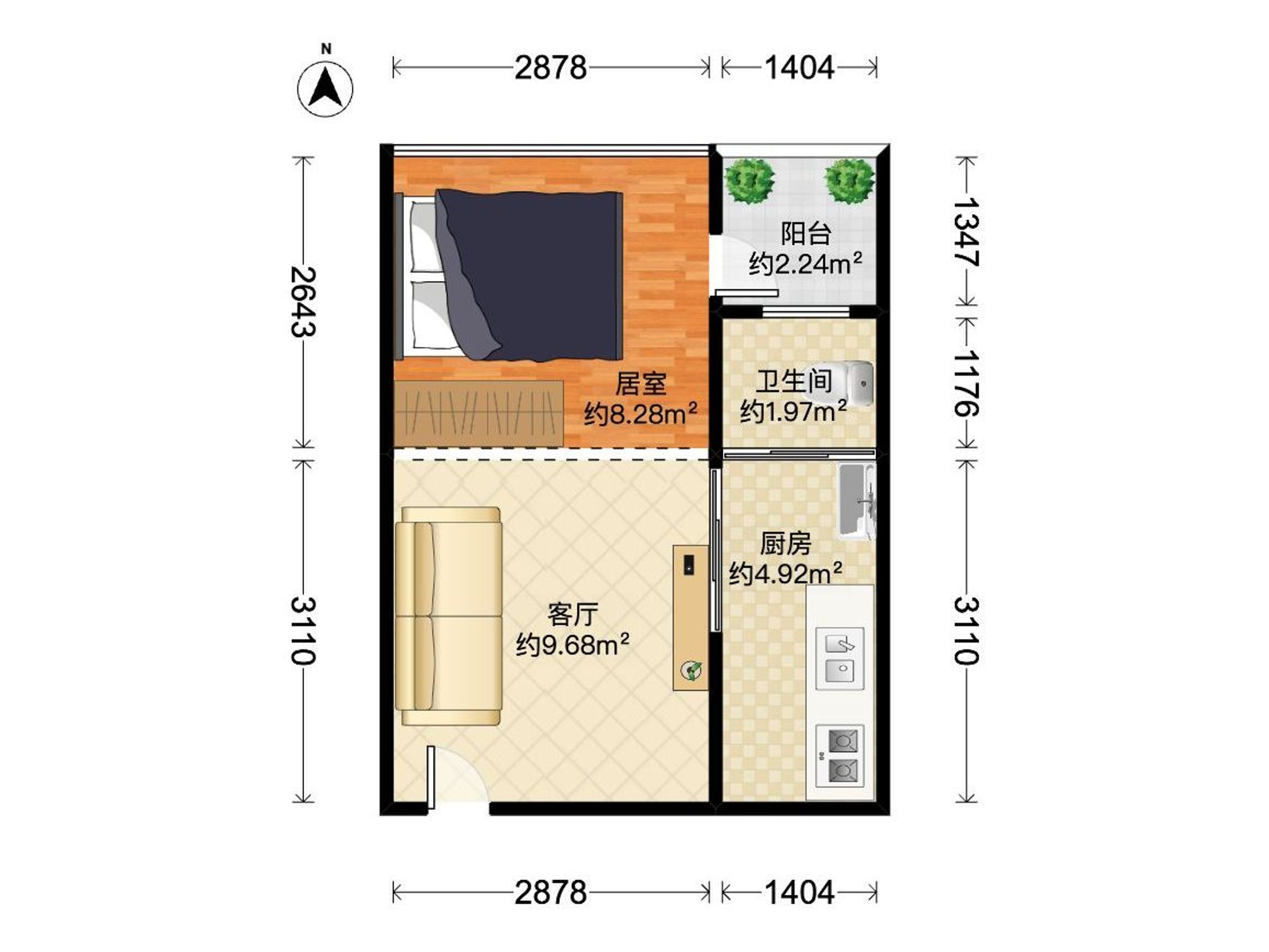 青橙时代公寓户型图