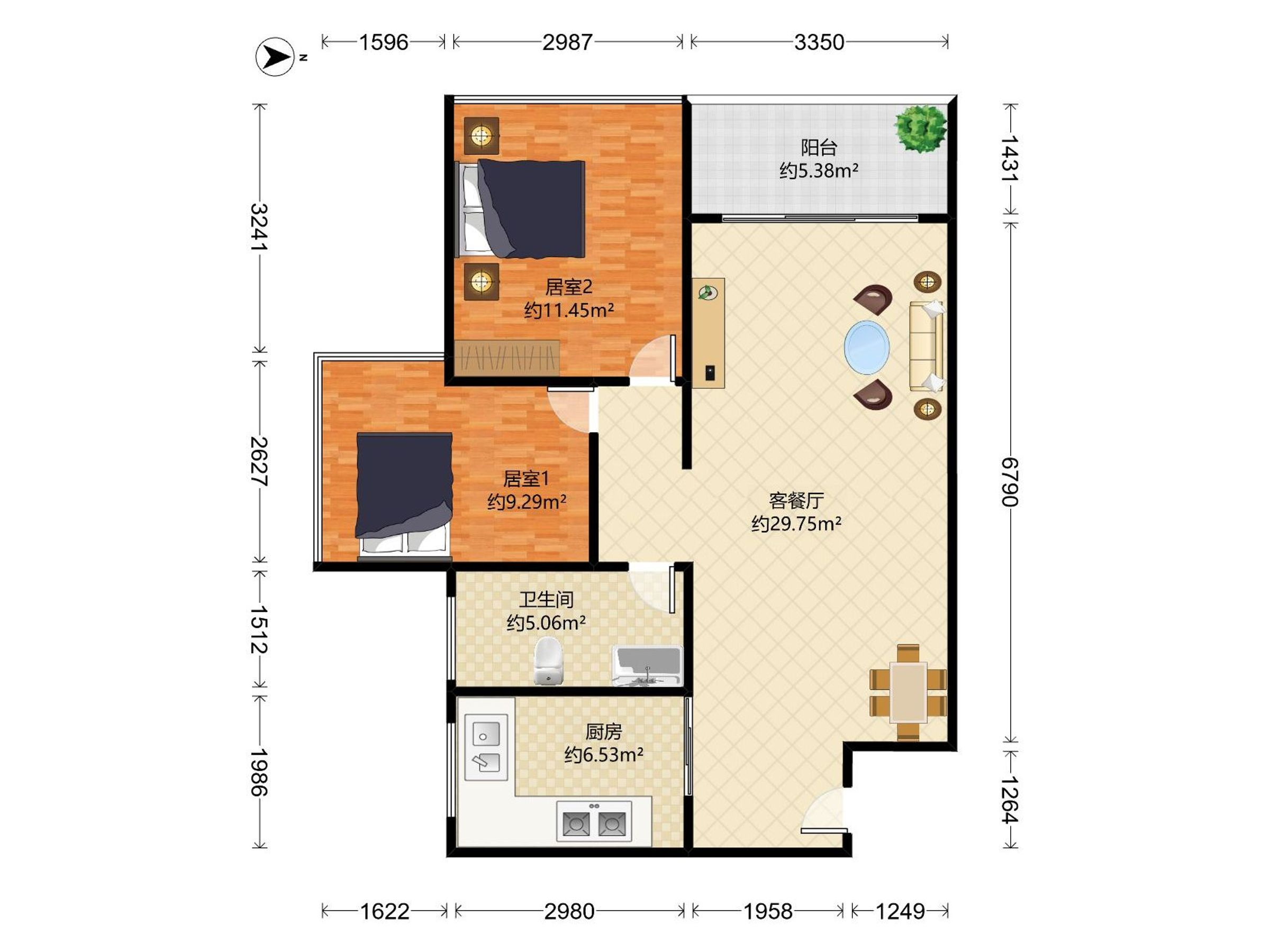 富润乐庭，舒适2房，产权清晰，舒适度较高，诚心出售