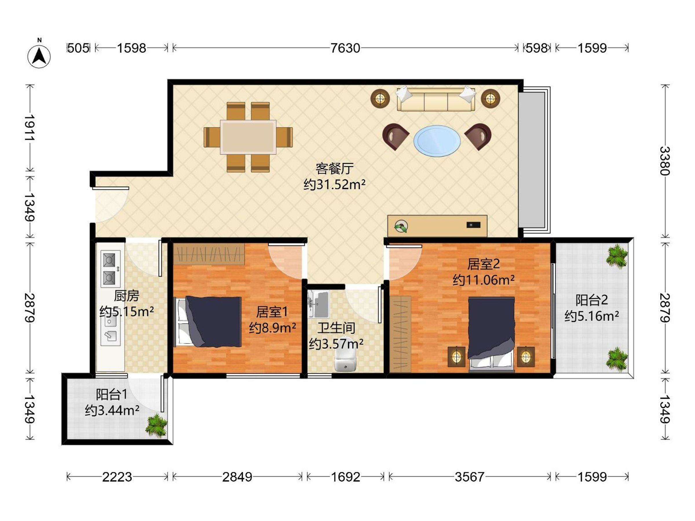 湾上六座花园户型图