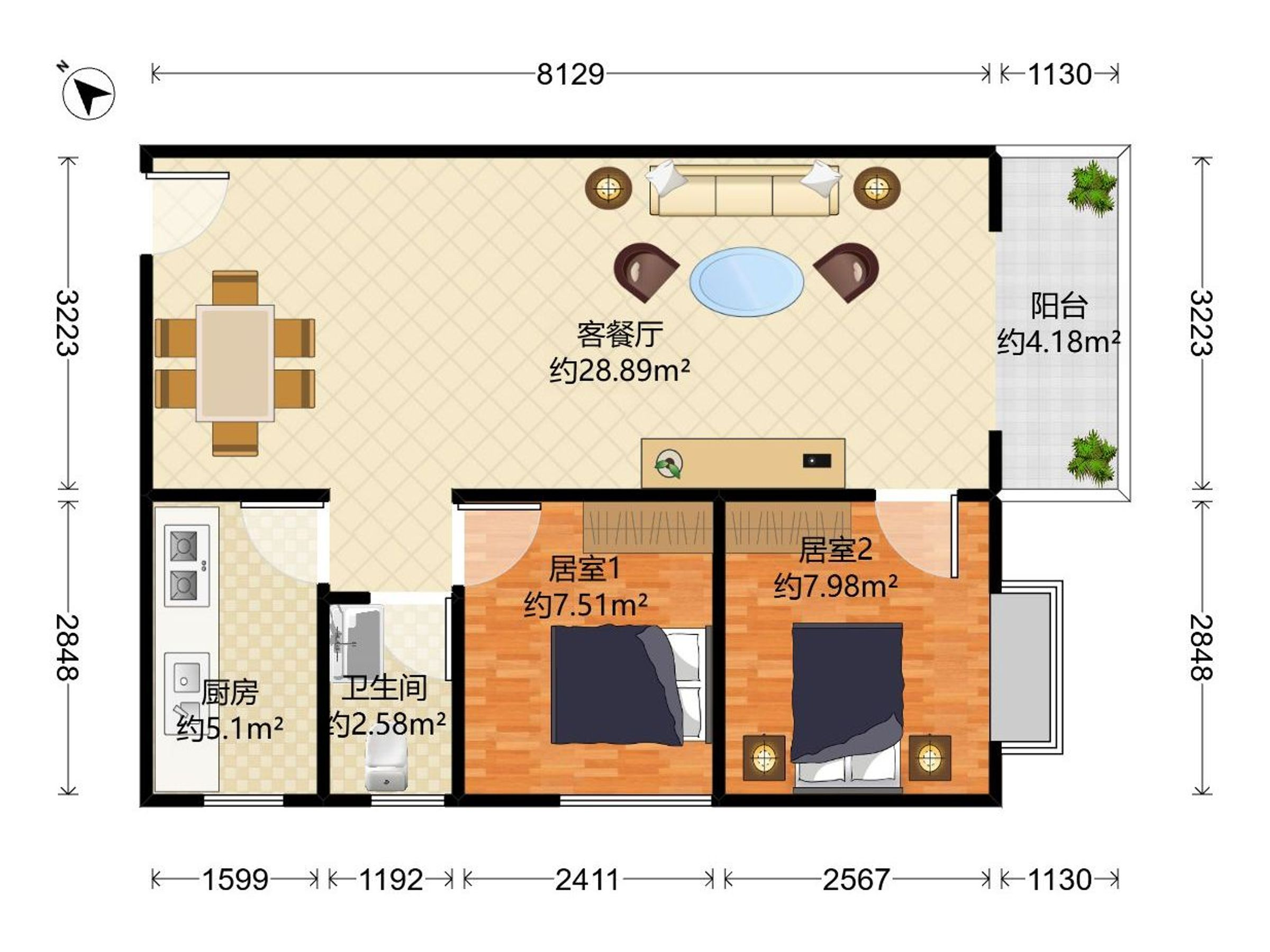 新宝苑户型图