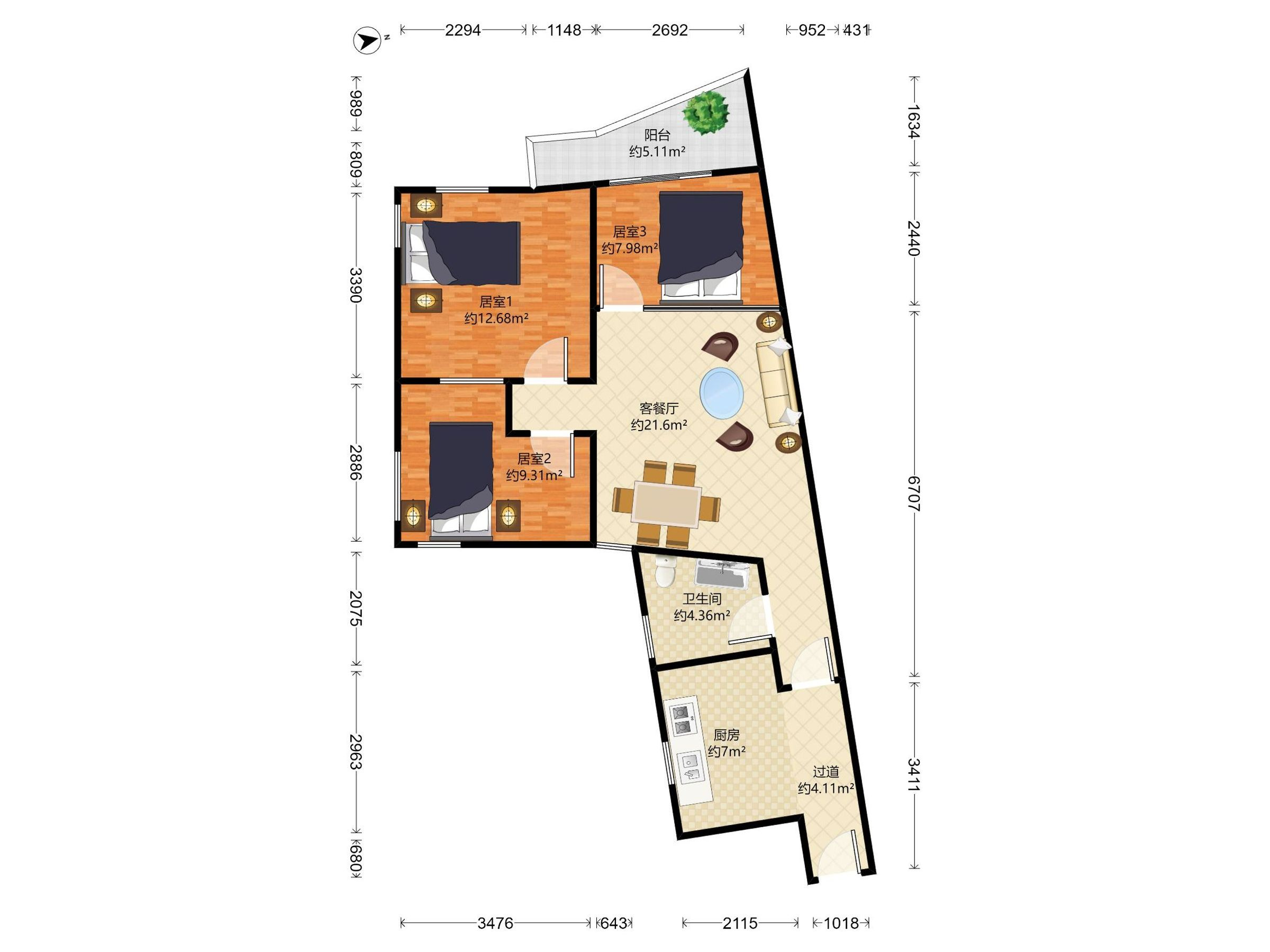 园岭新村户型图
