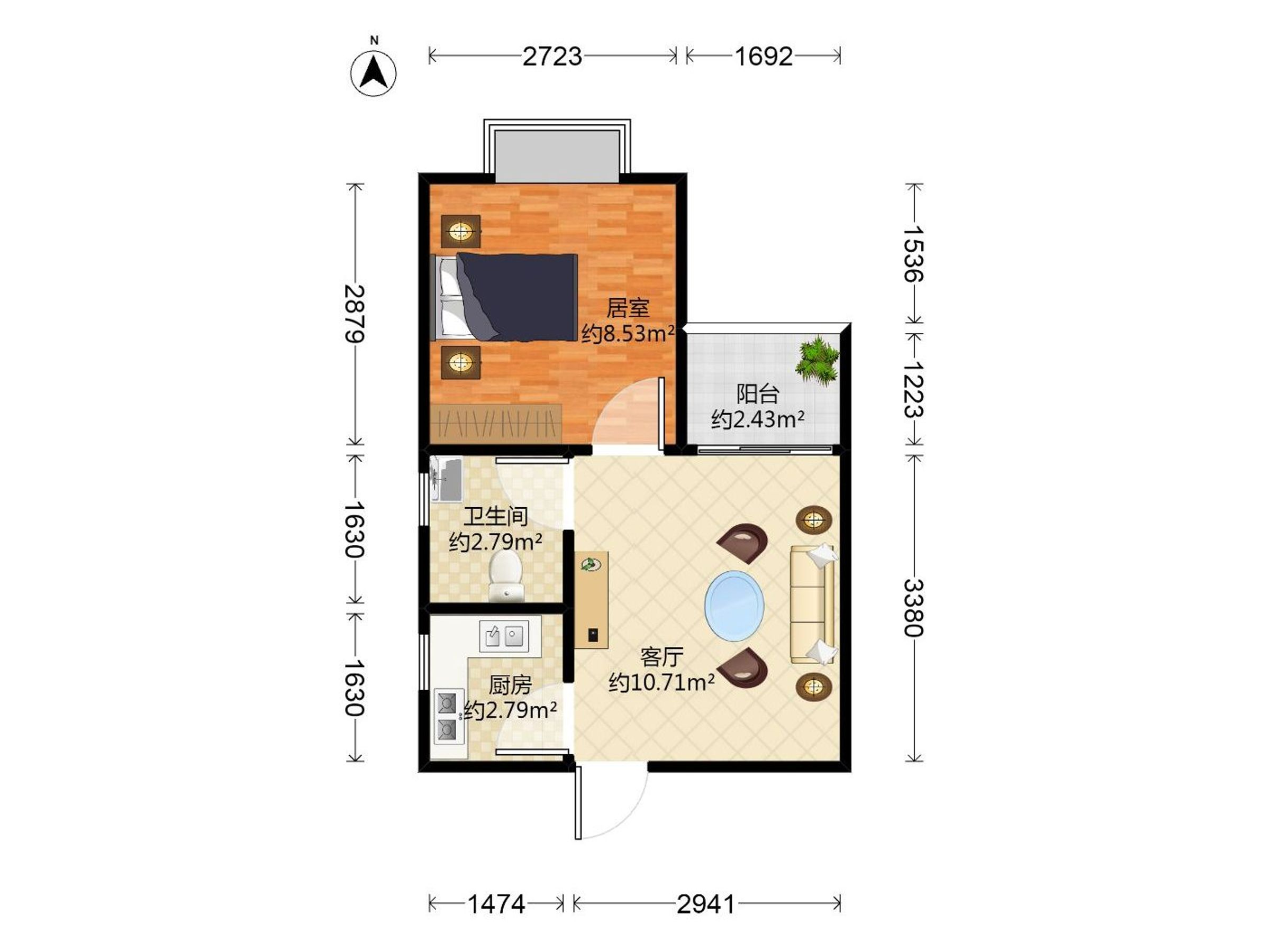 城市东座公寓户型图