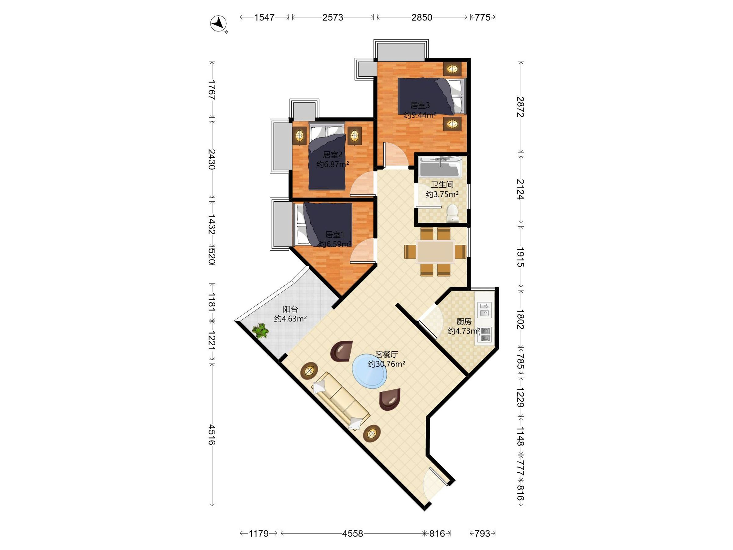 骏皇名居户型图