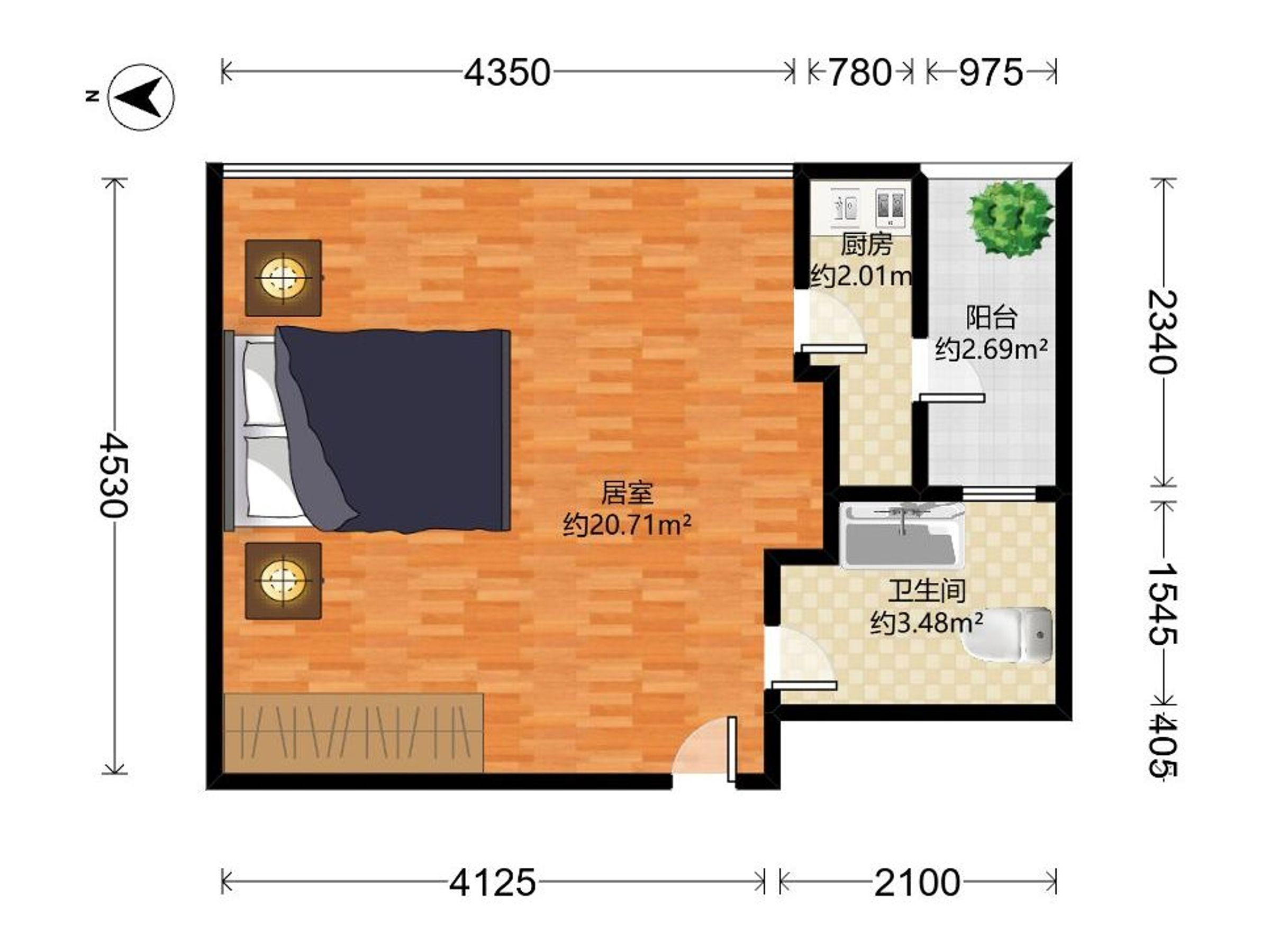 四海公寓户型图