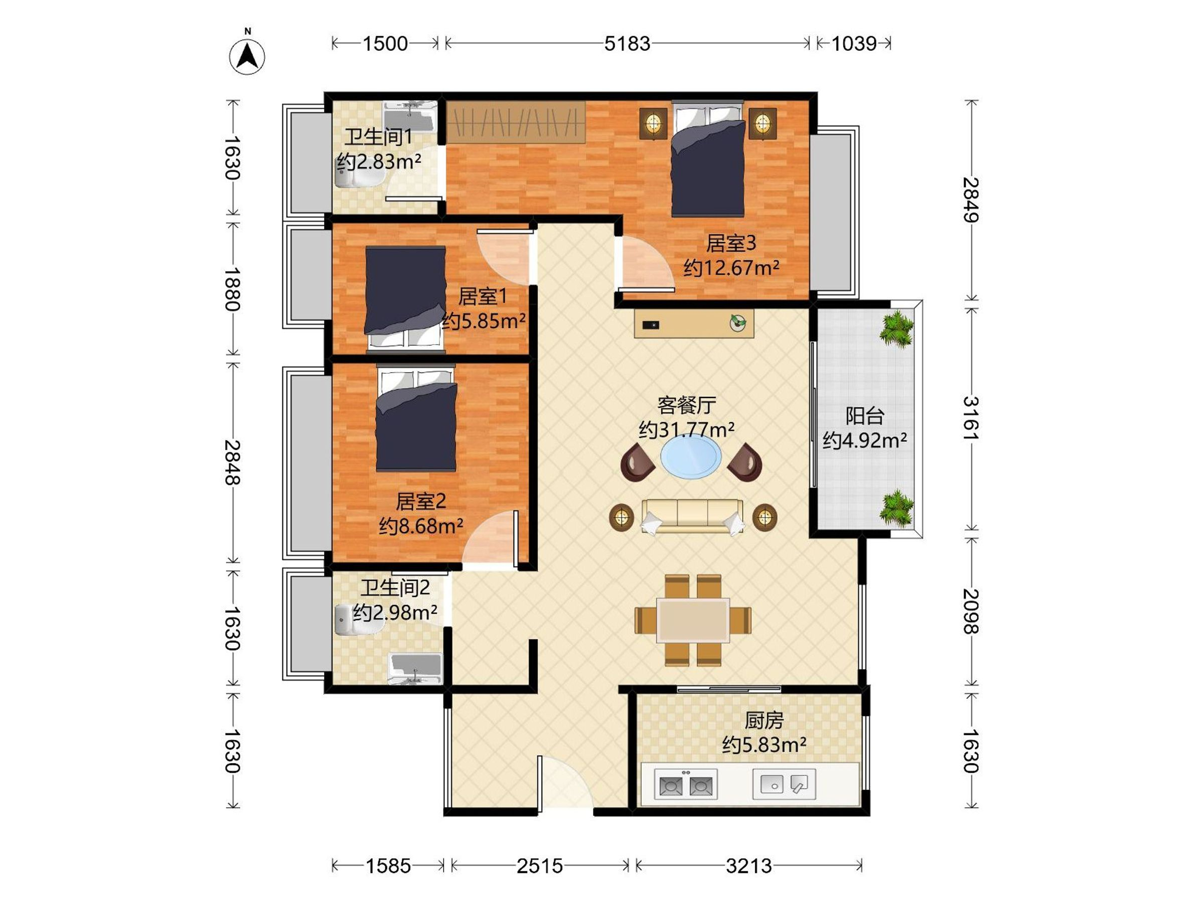 深铁阅山境花园户型图
