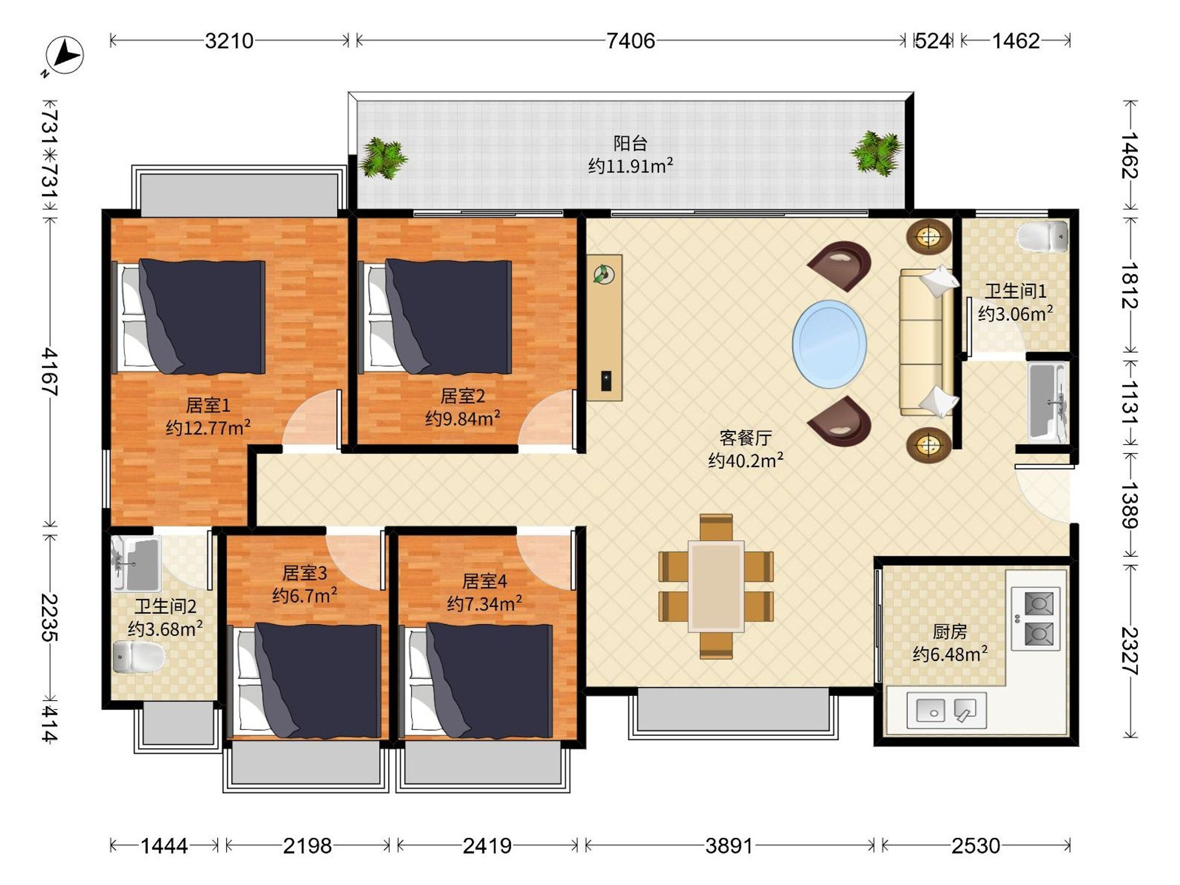 超核中心润府户型图