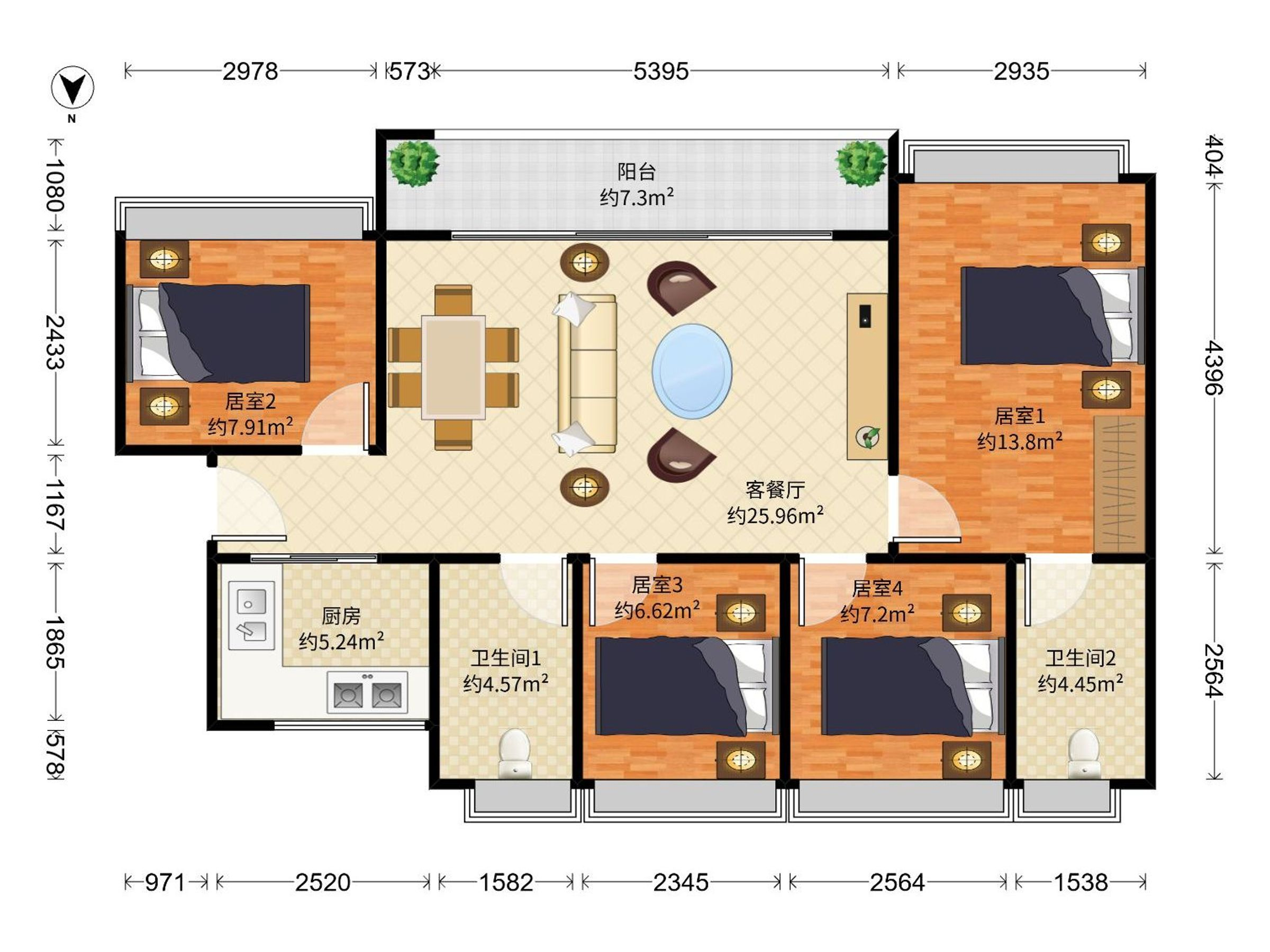 四海华亭·龙胜云坊户型图