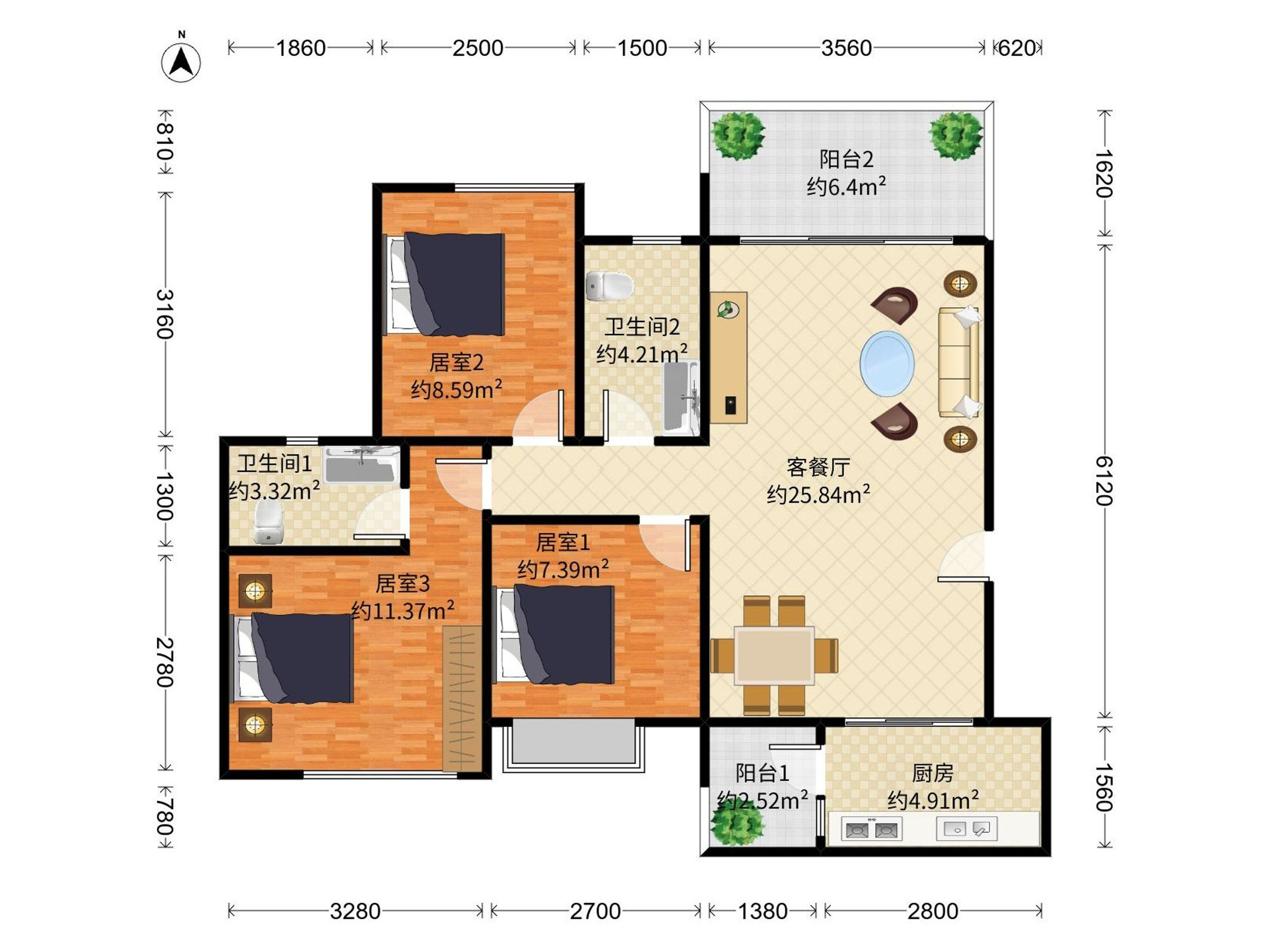 中铭-新达花园户型图