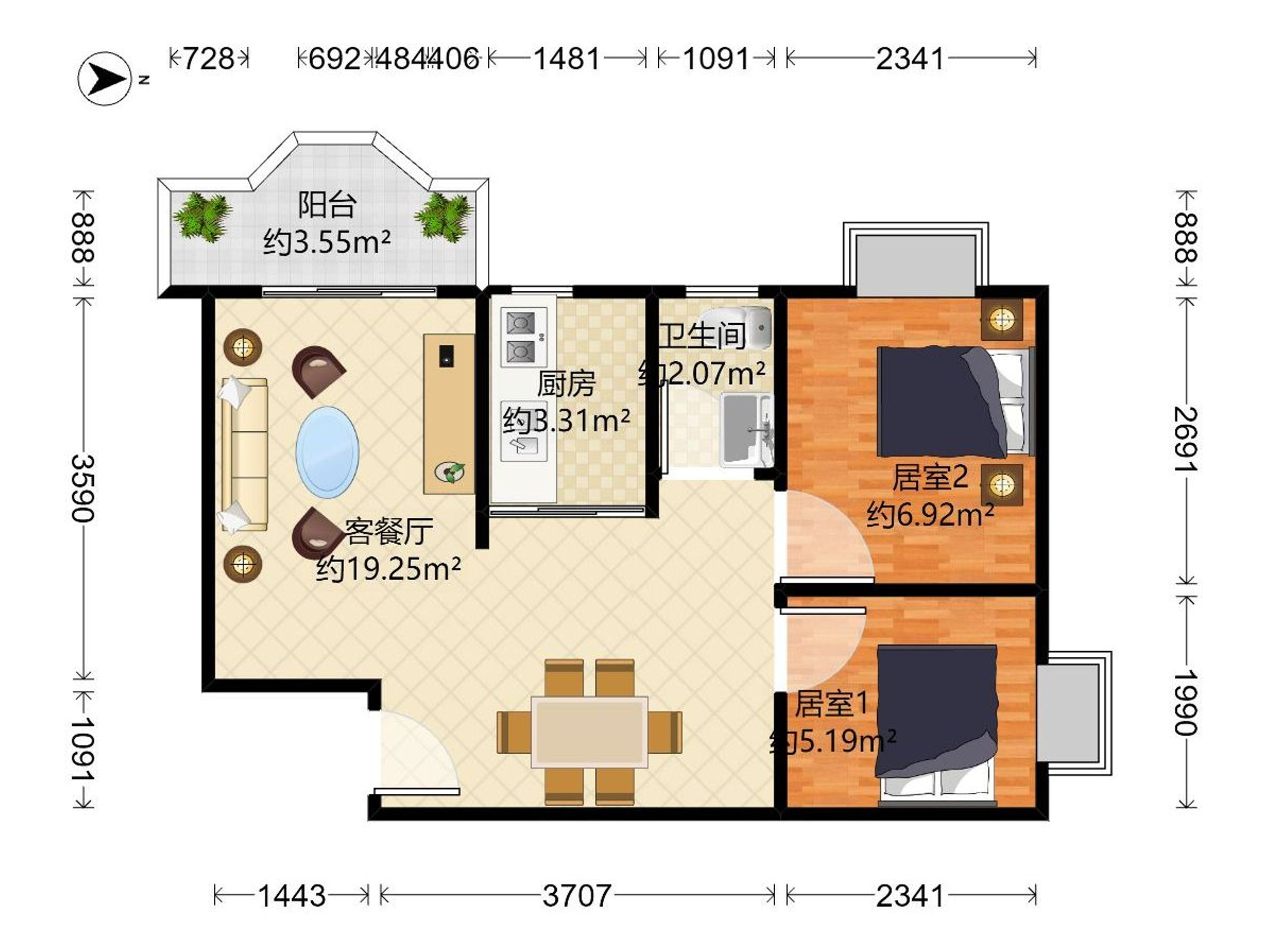 阳光广场户型图
