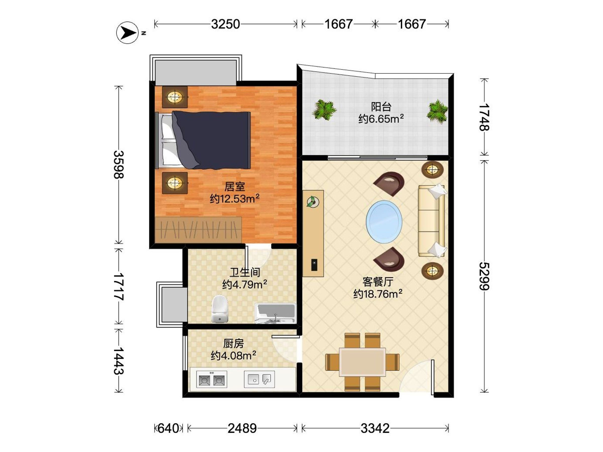 果岭国际公馆户型图