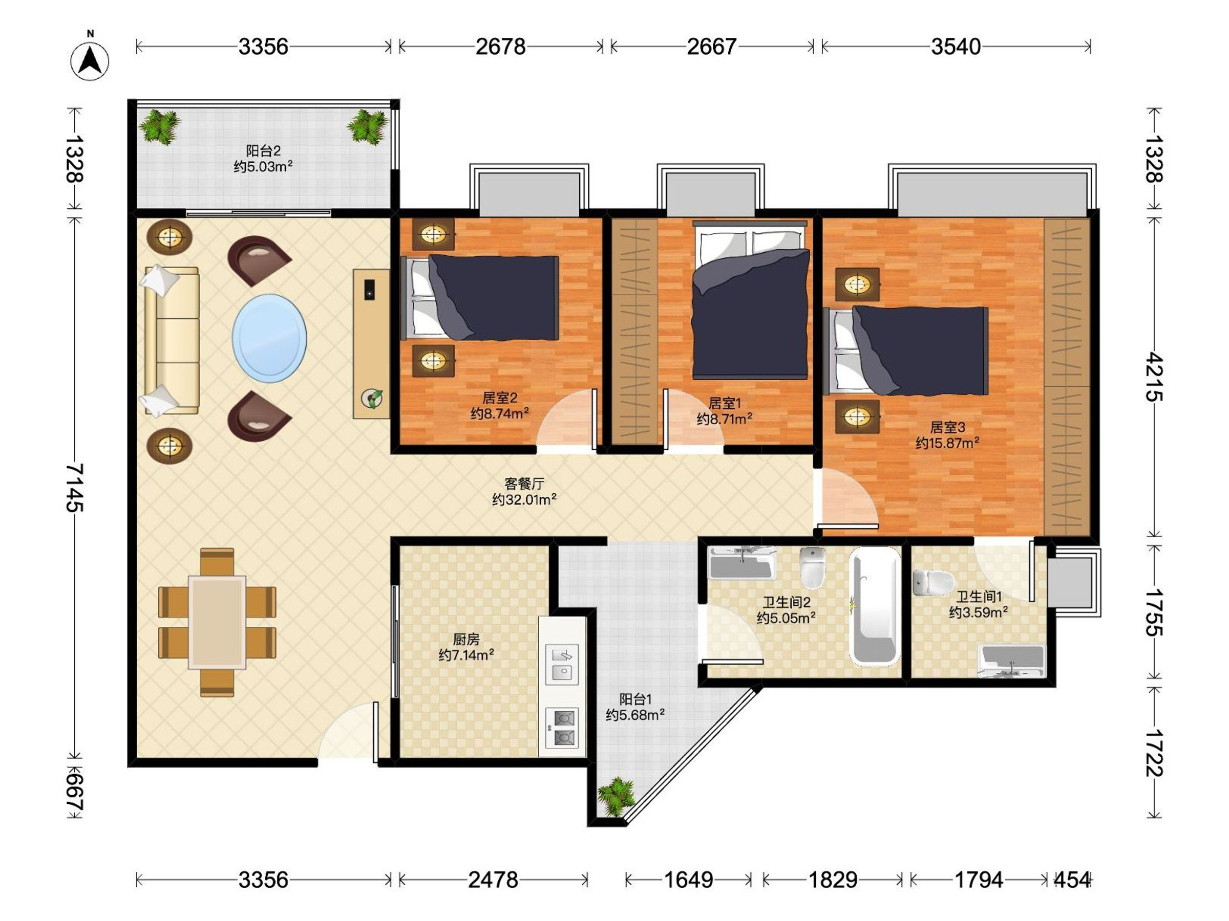 业主诚心出售3房