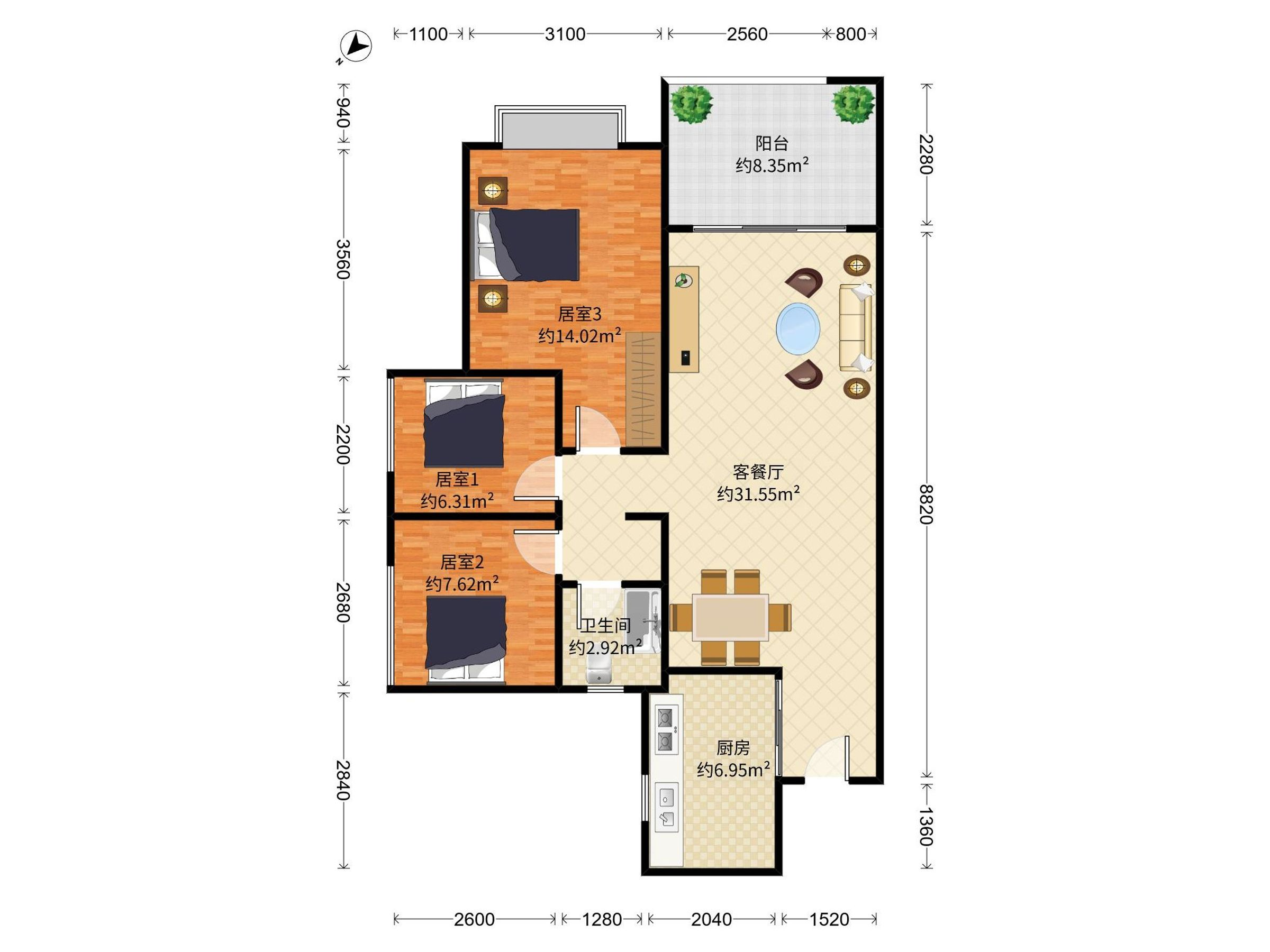 雅居乐江玥户型图
