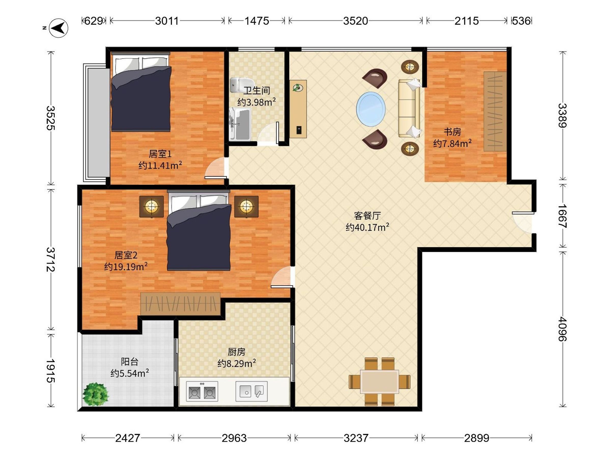 澳城花园北区（1618）户型图