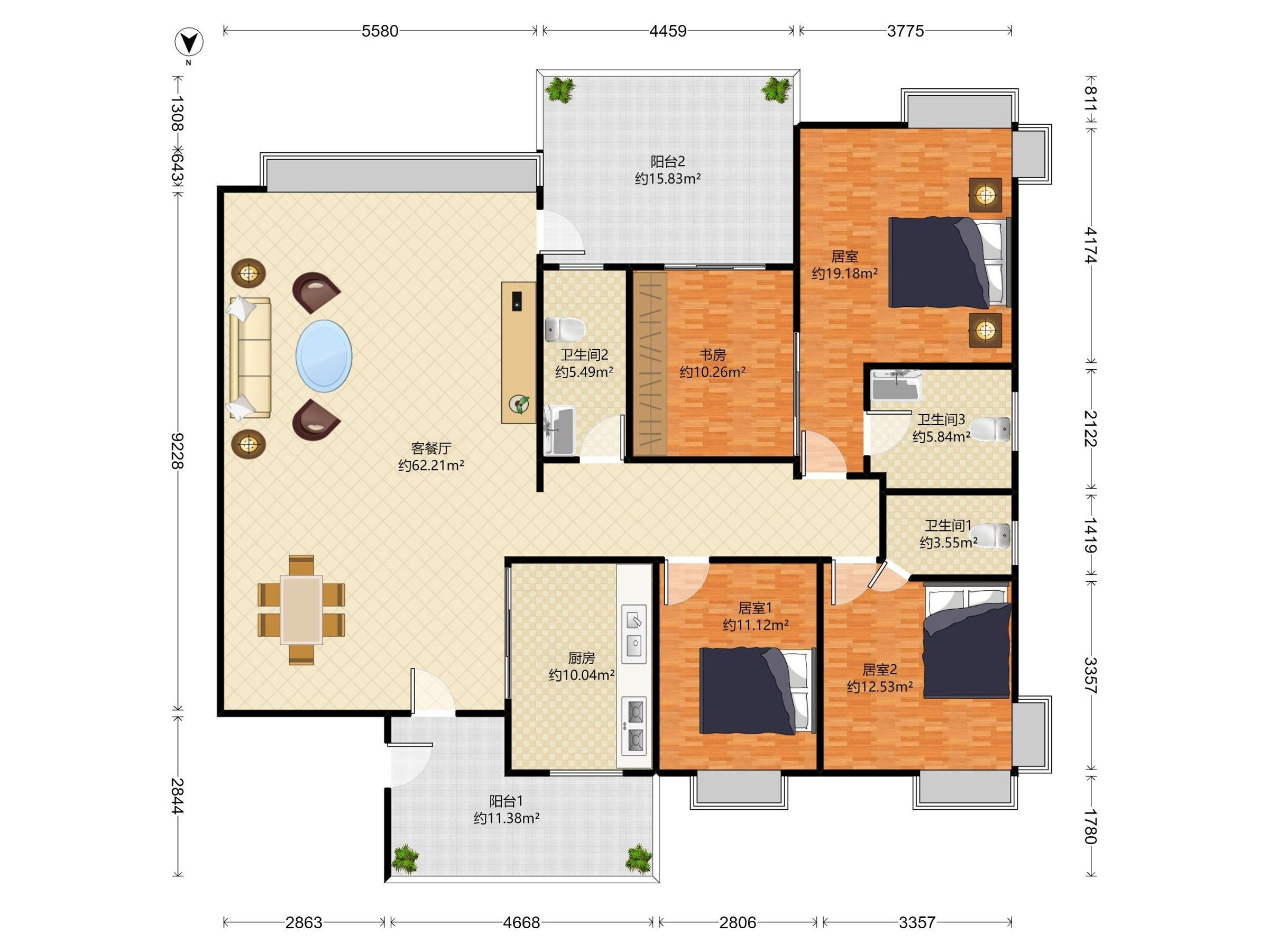 市人大精装4房，地铁口物业