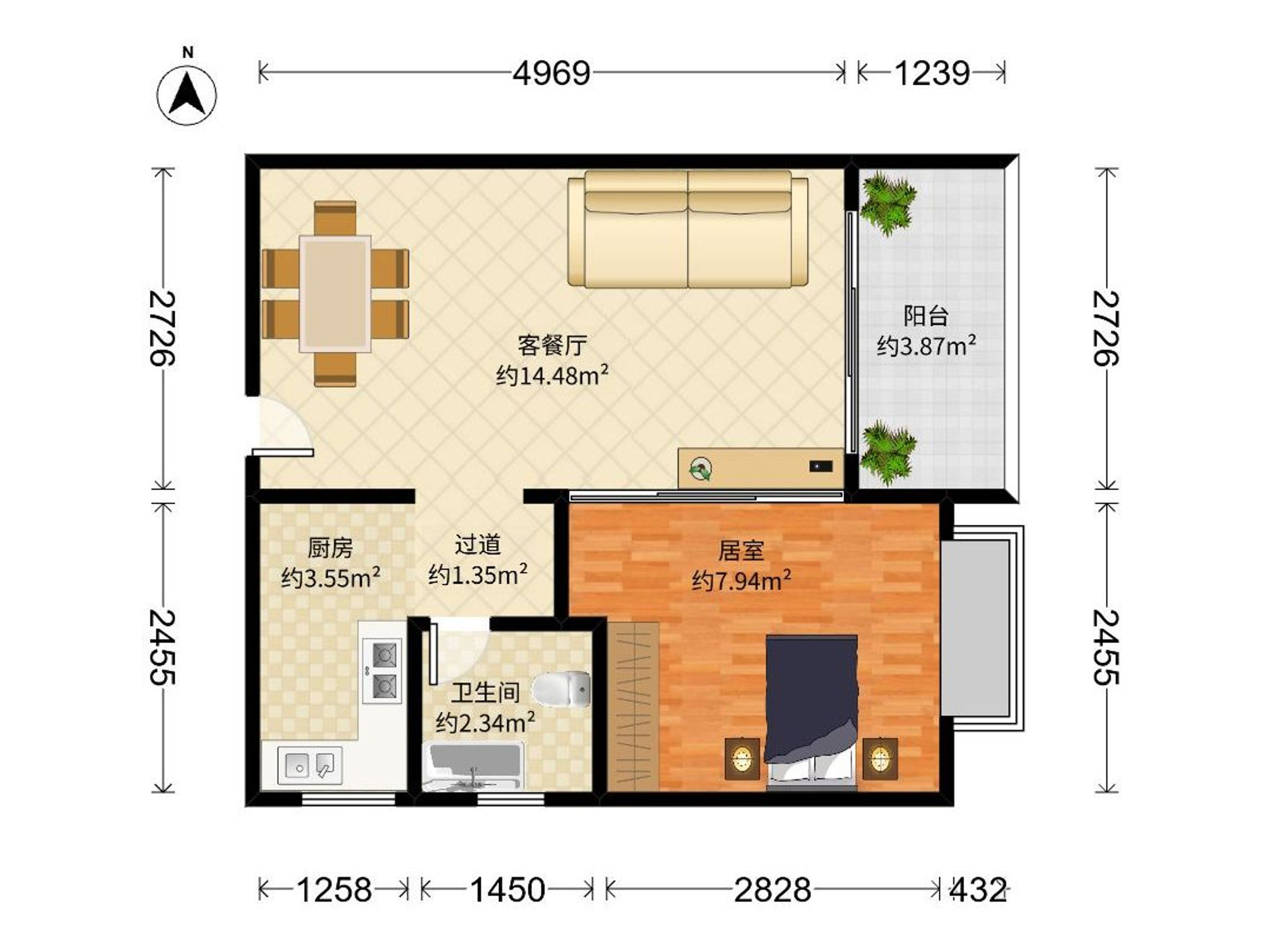 玮鹏花园户型图
