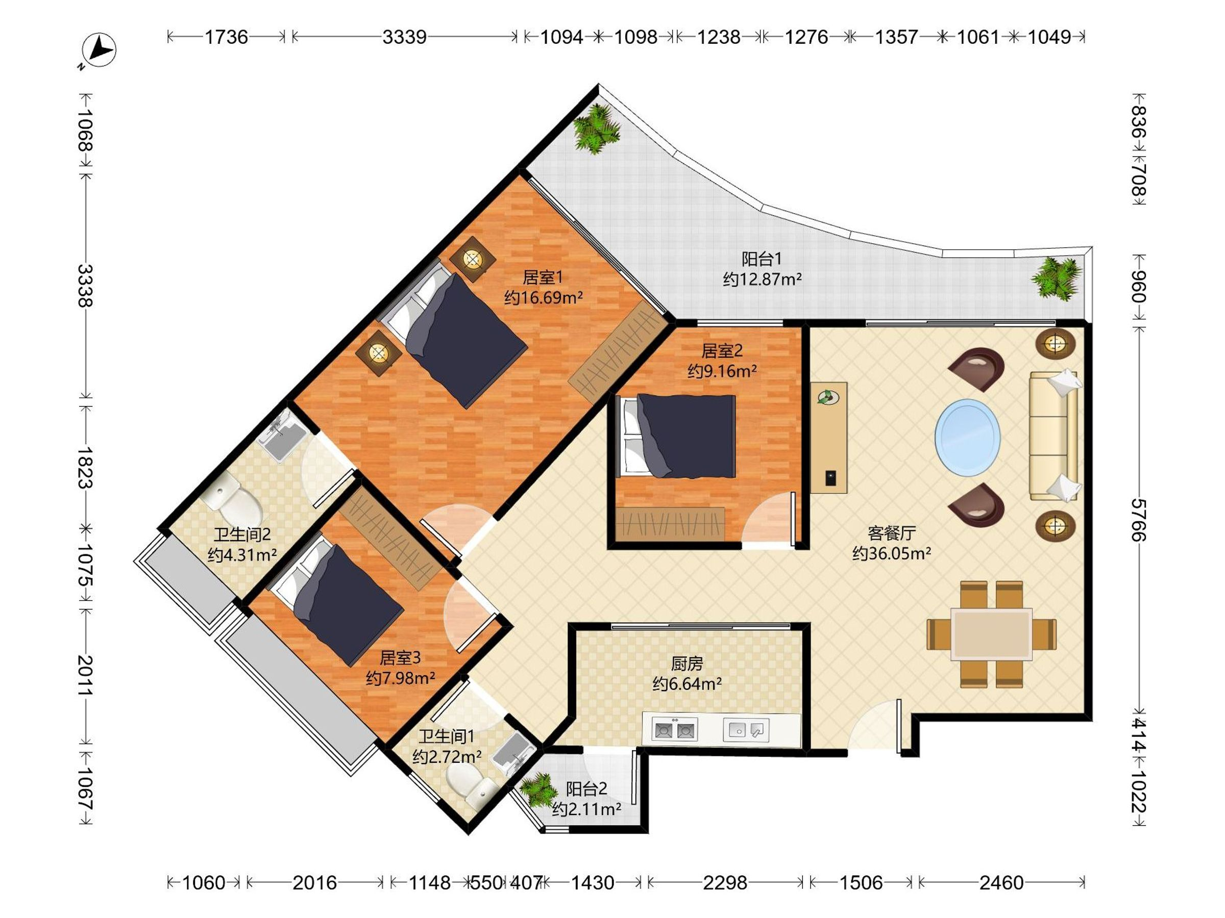 嘉鑫阳光雅居户型图