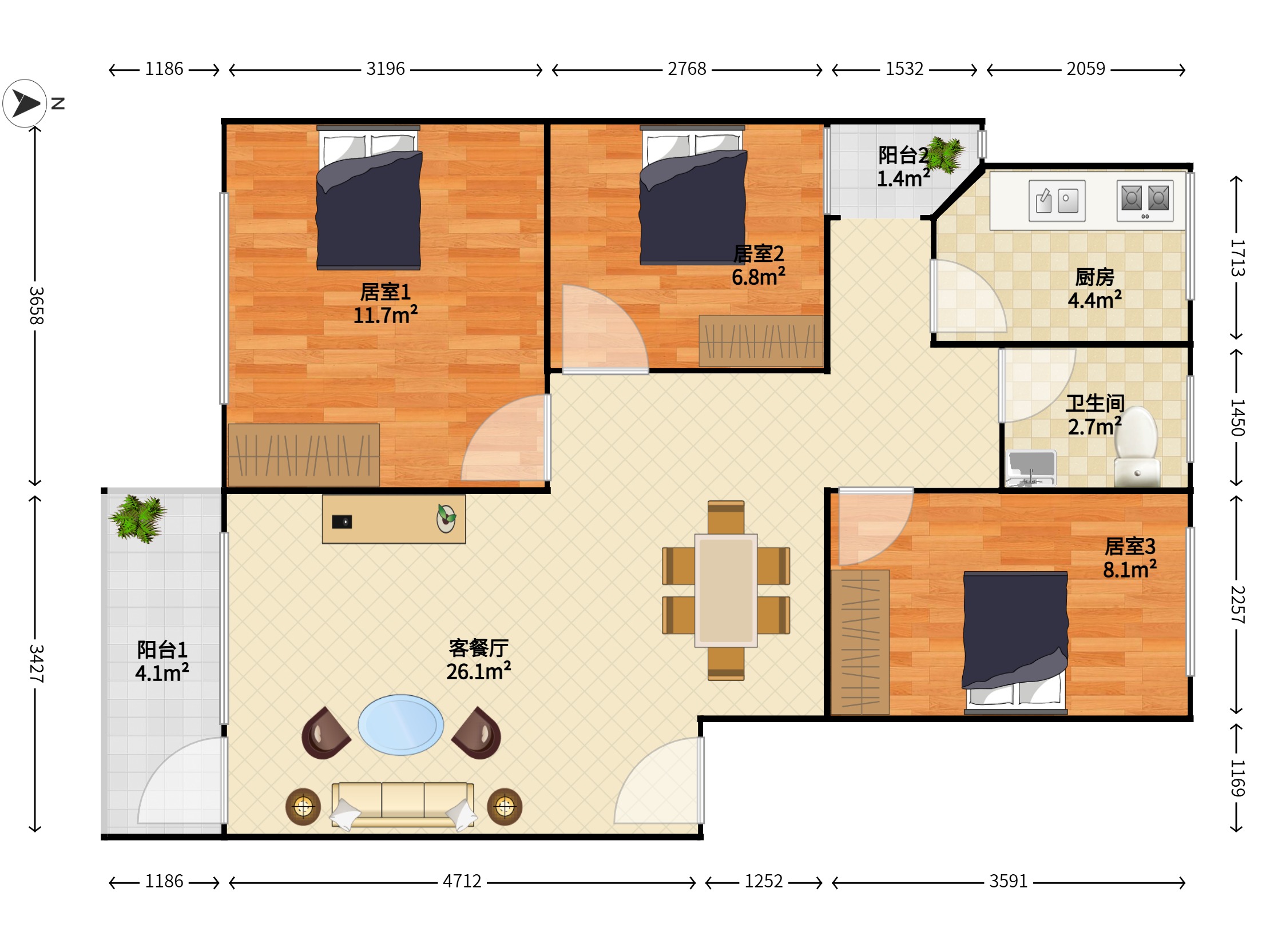 龙塘小区户型图