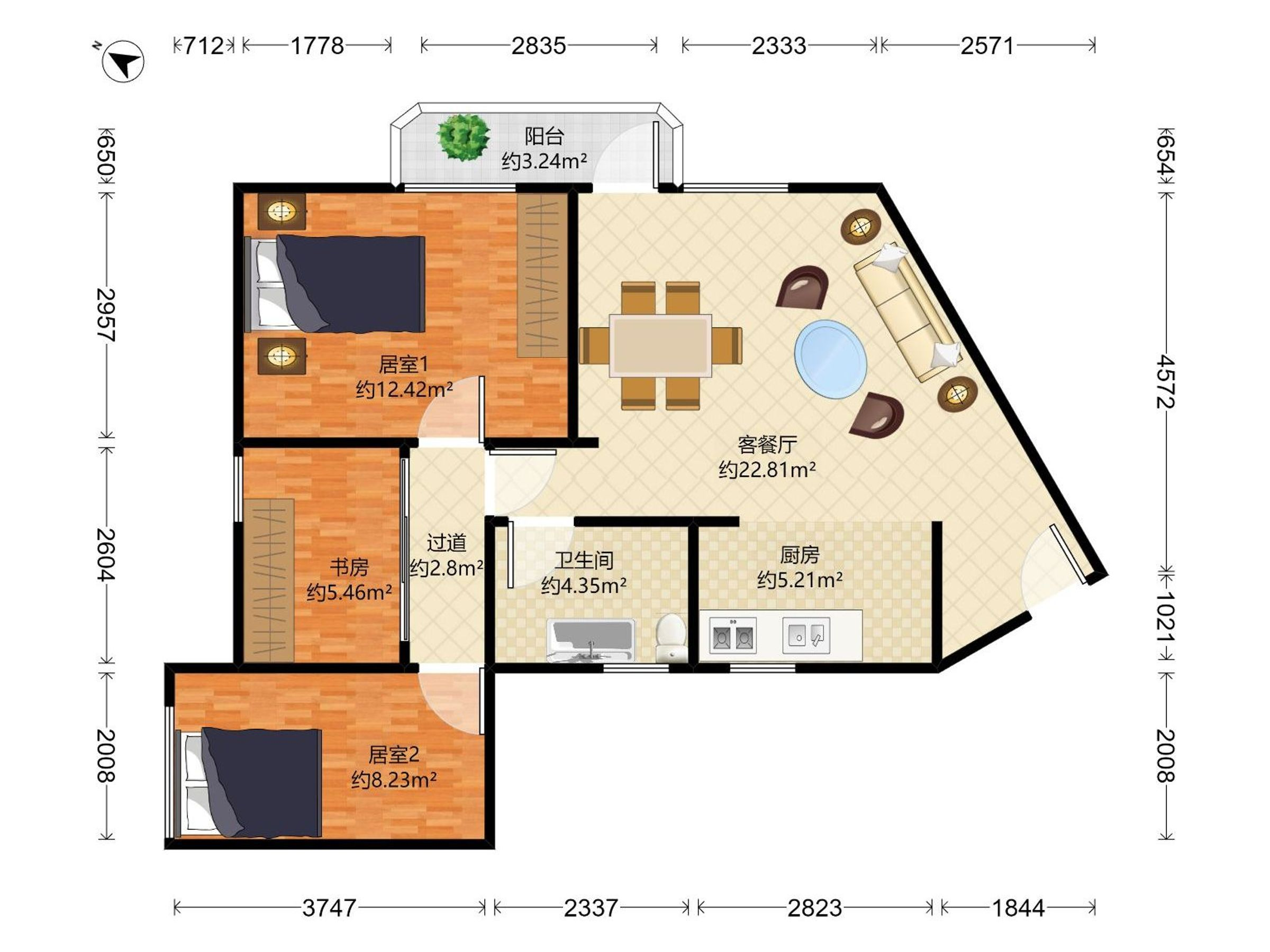 园岭花园户型图