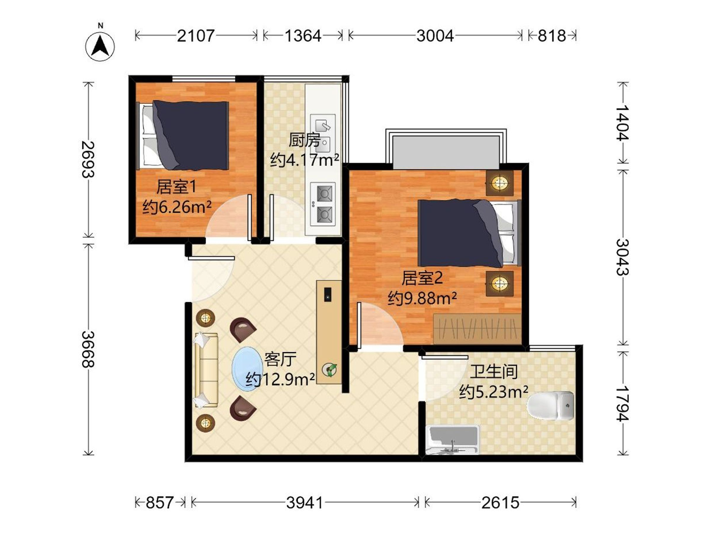 锦峰森邻户型图