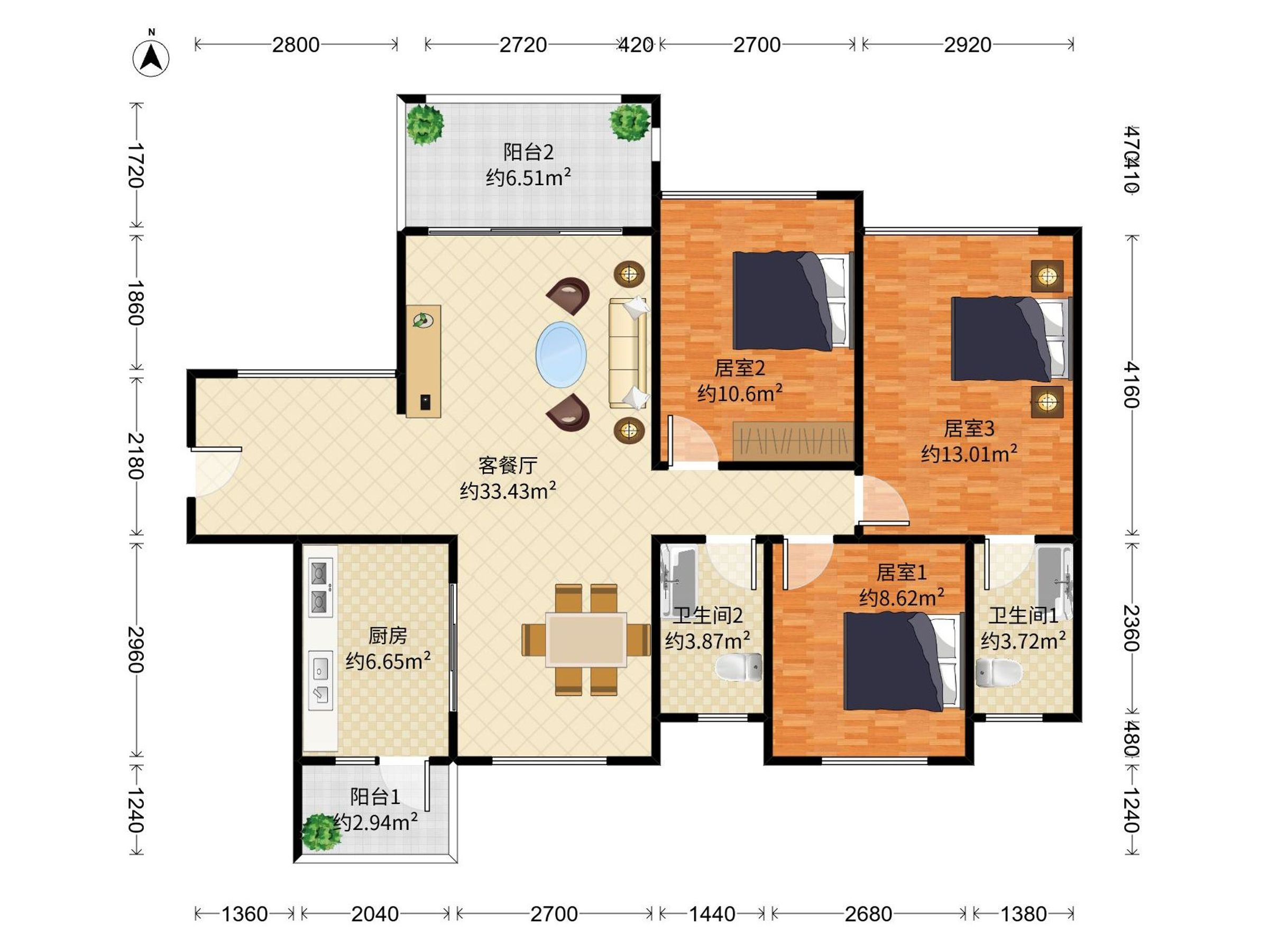 星港城市名都B区户型图