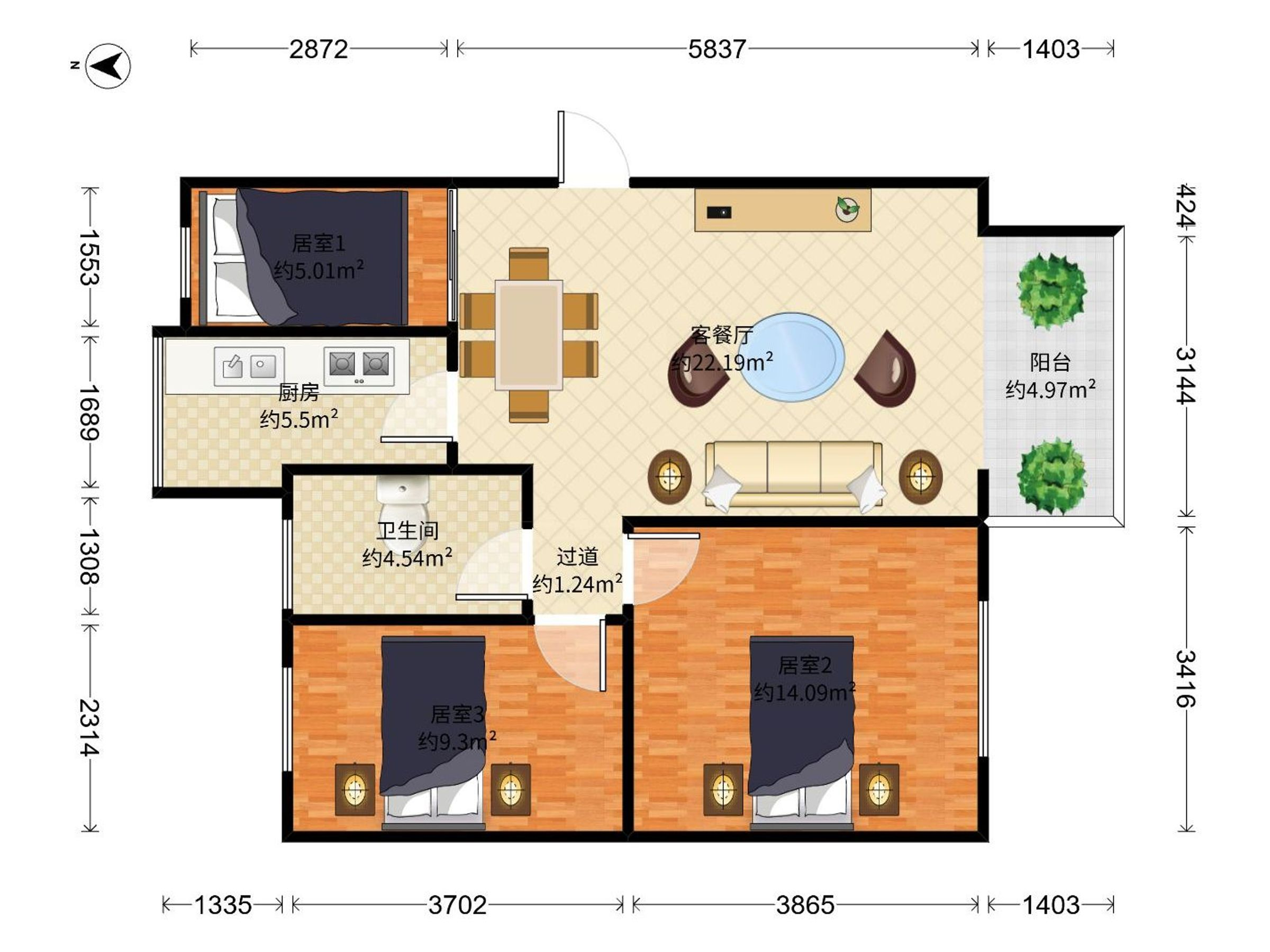 丰润花园住宅户型图