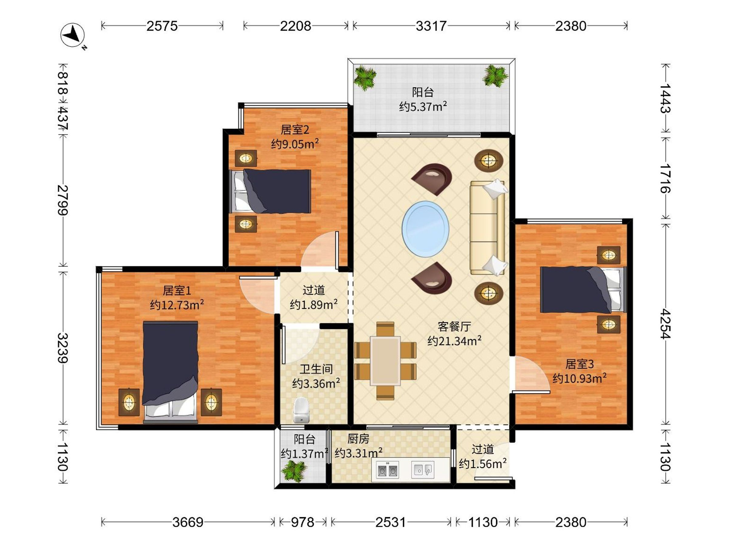 前海金岸户型图
