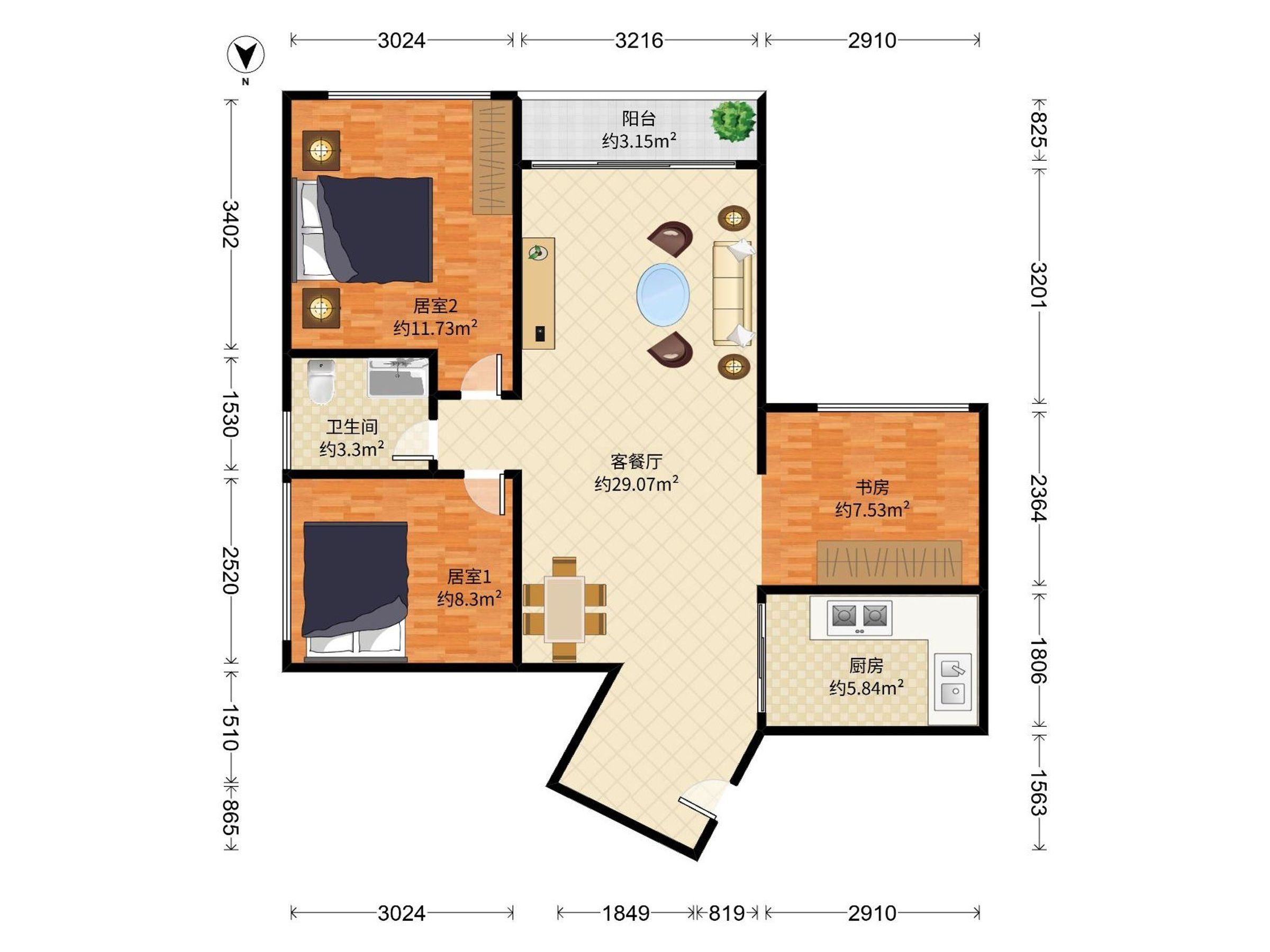 花半里清湖花园户型图