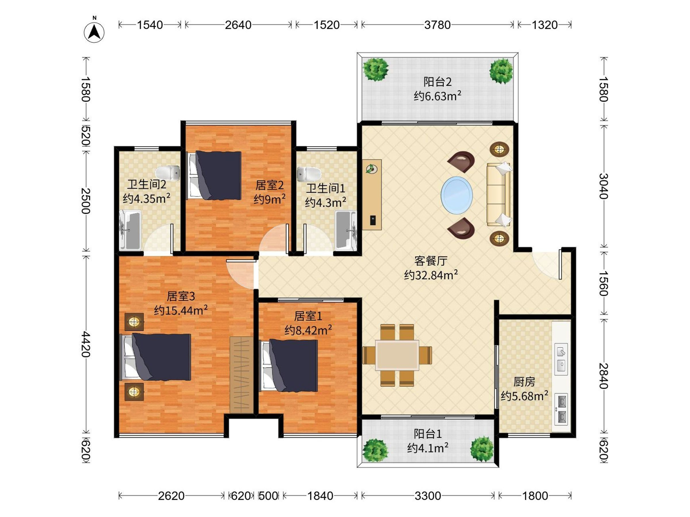 远洋珑郡户型图