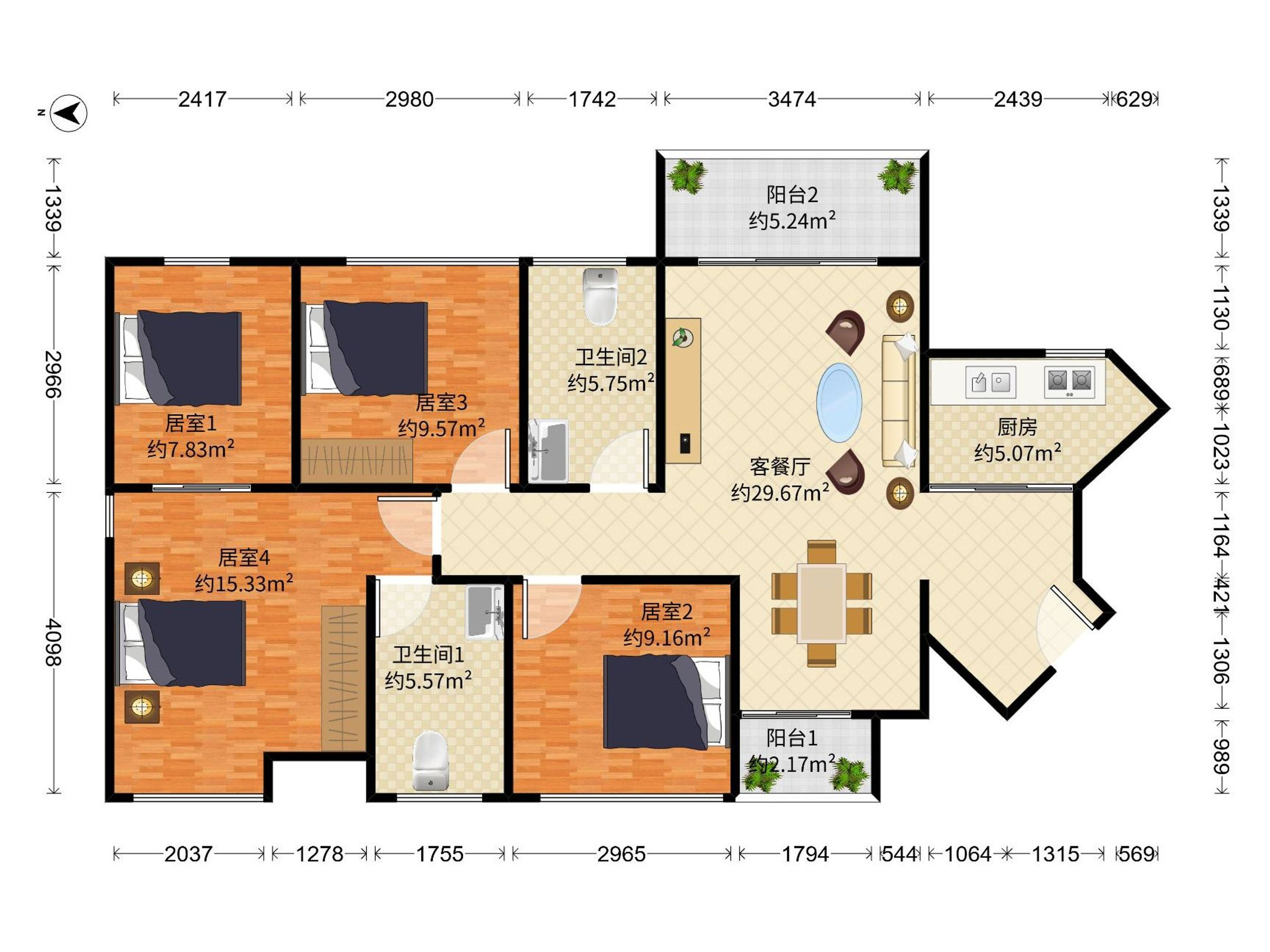 宝能悦澜山户型图