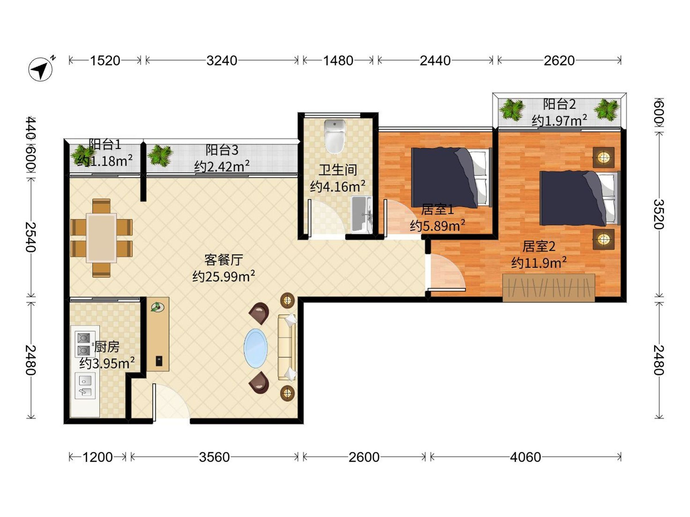 中森双子座公馆户型图