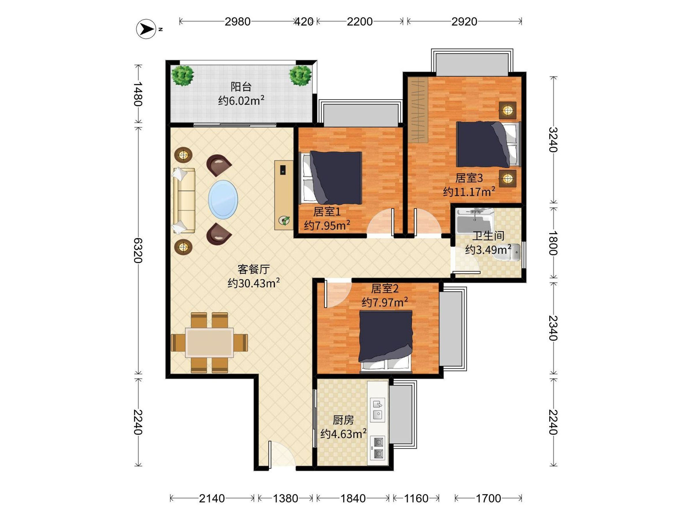 汇豪领逸户型图