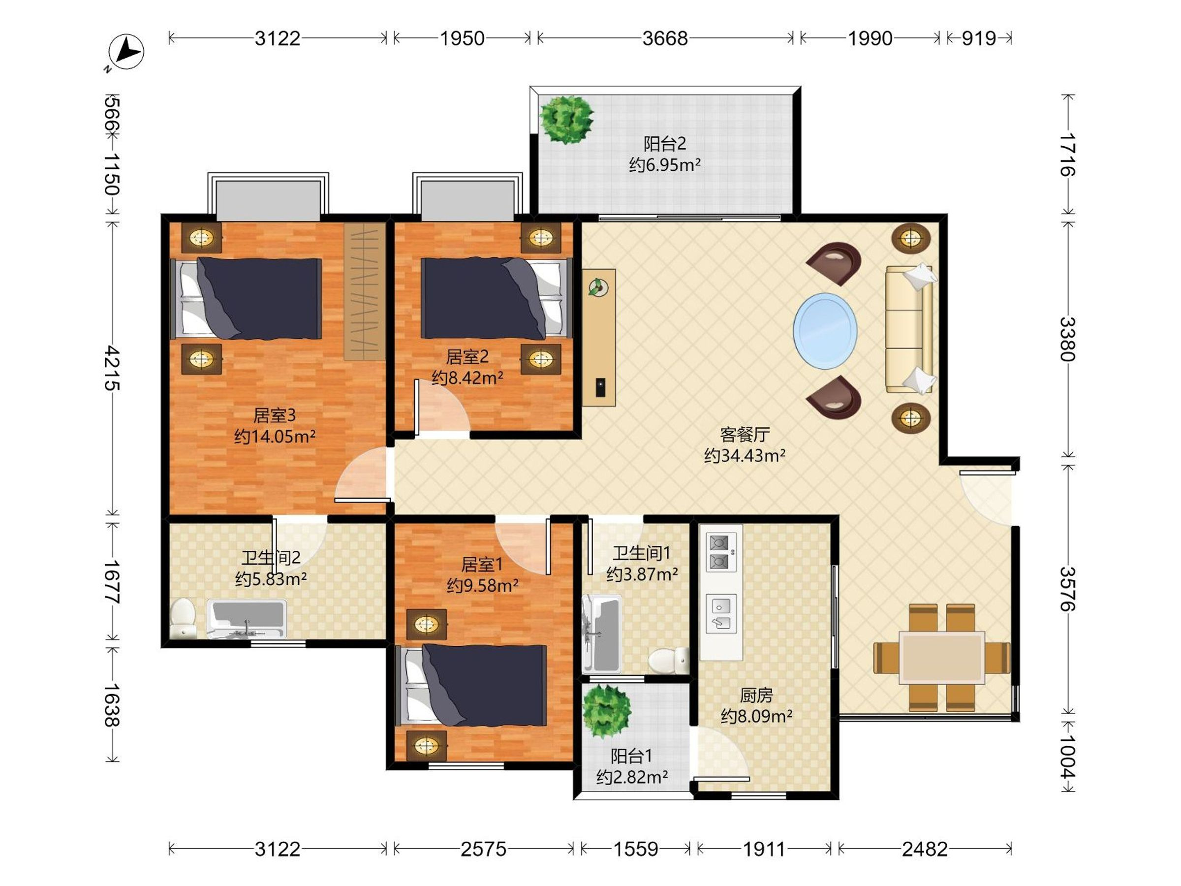 香榭里紫园户型图