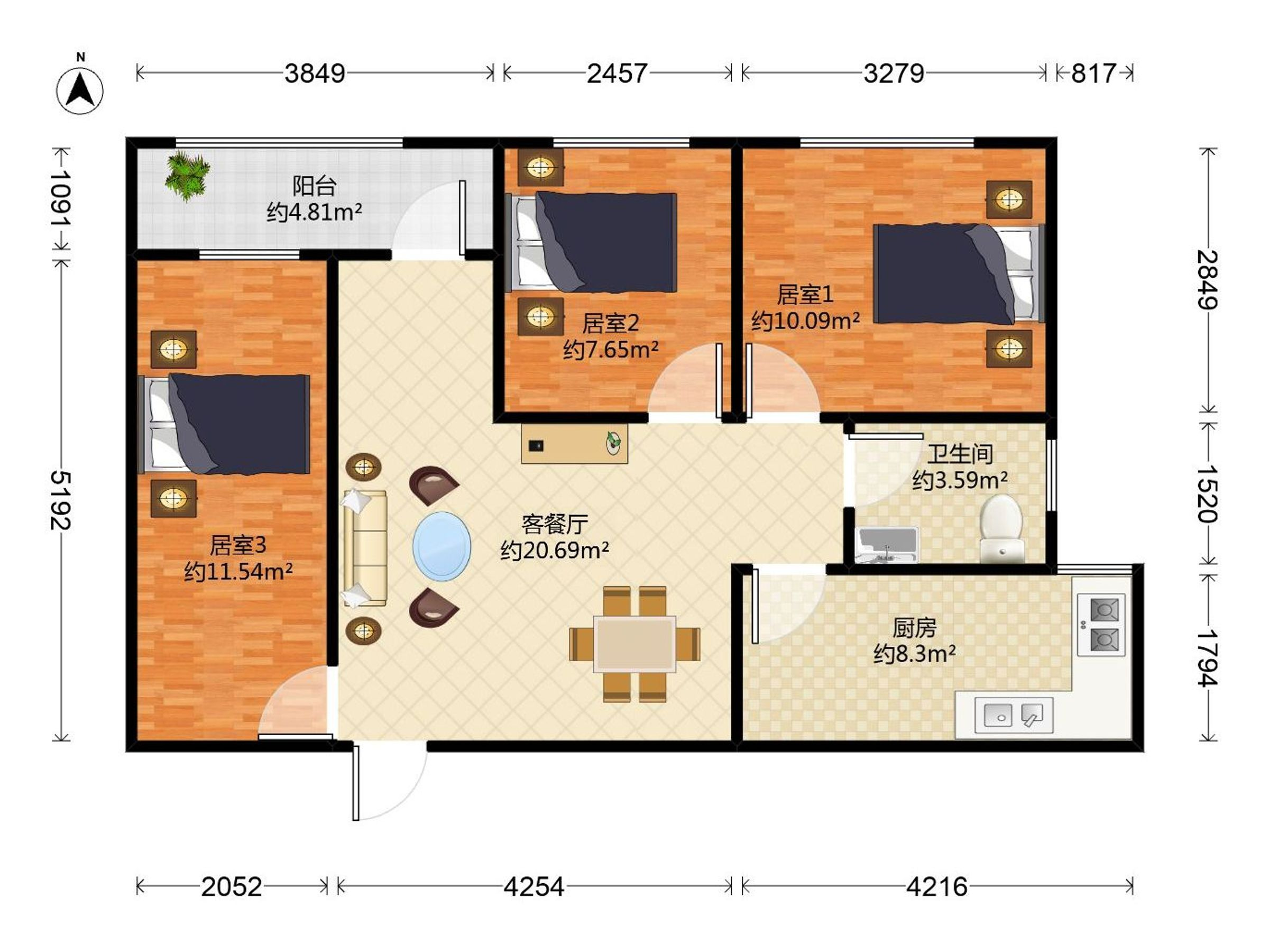 深大电话公寓户型图