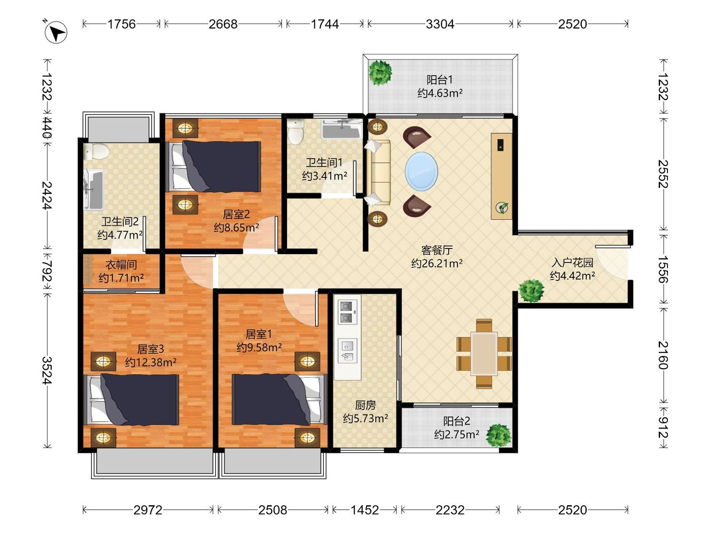 仁恒四季新园户型图
