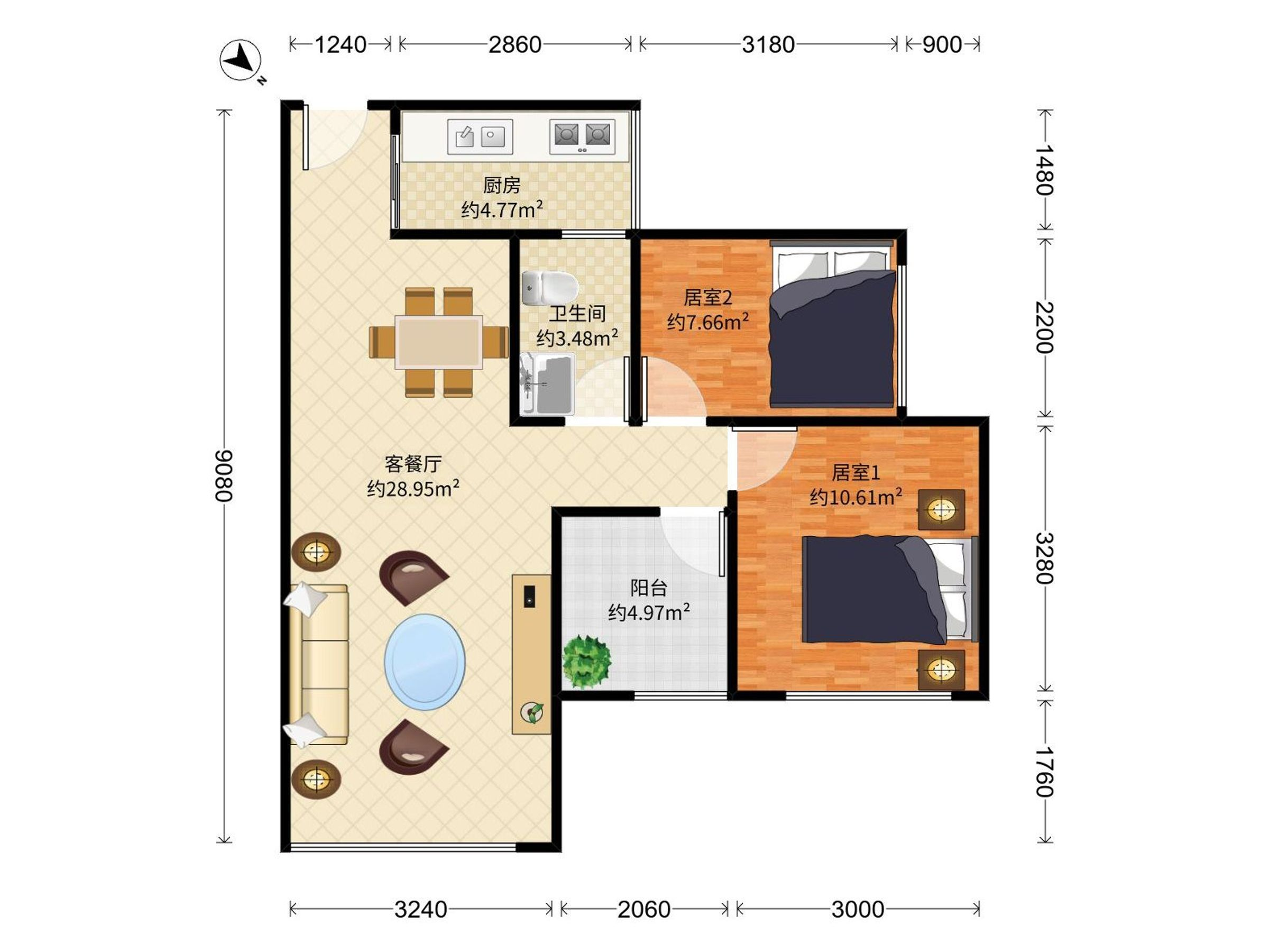 福盈中央山花园户型图