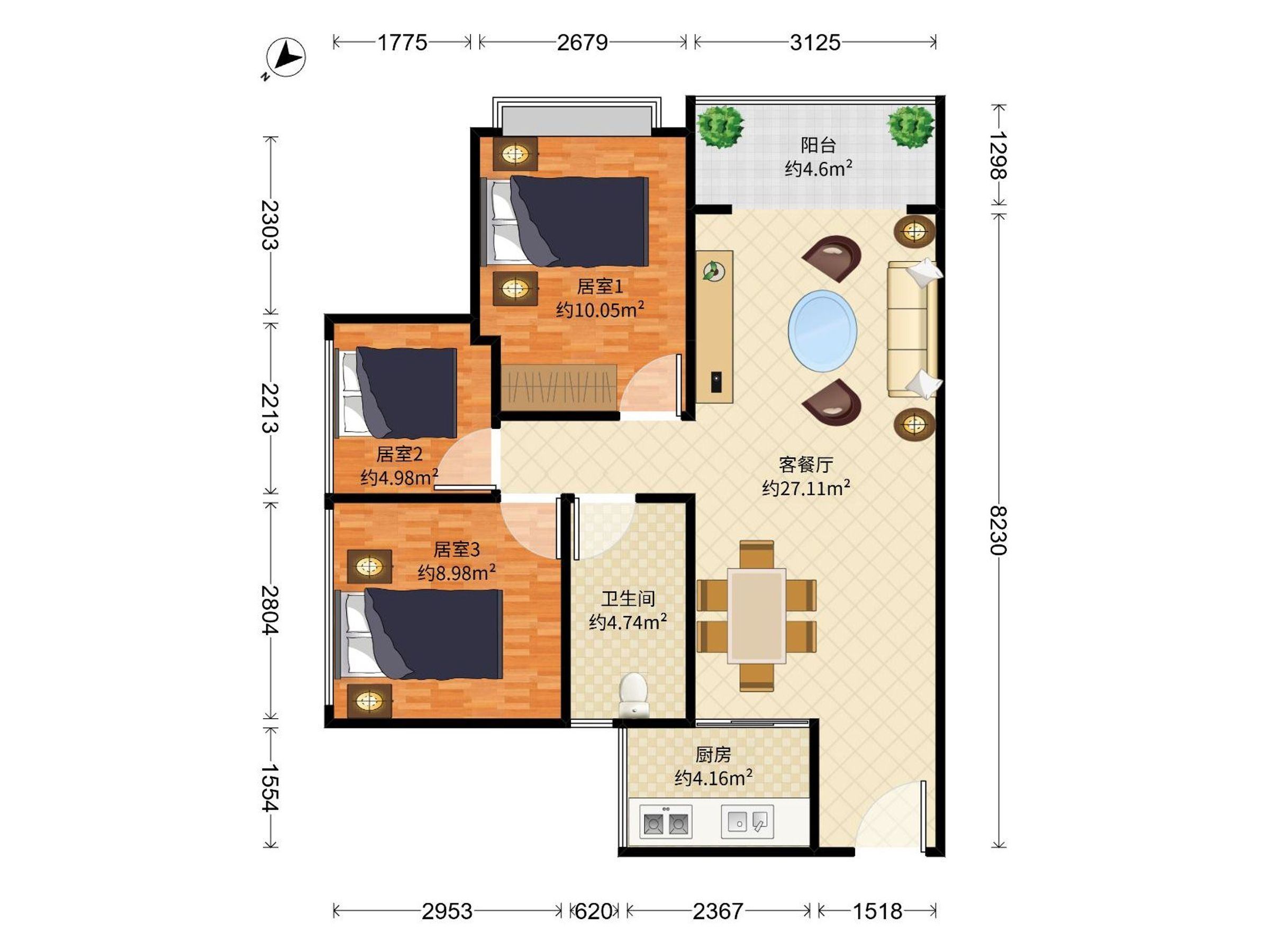 鸿荣源壹成中心二区户型图